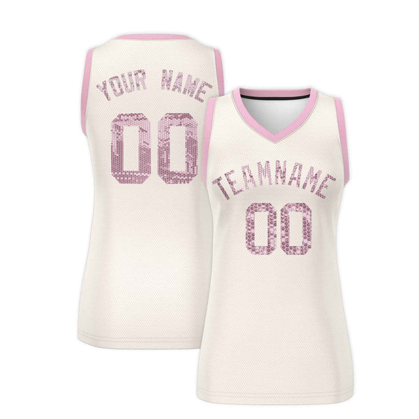 pink jersey dress basketball Custom Cream and Light Women | Kxkshop wedding guest dresses 2022