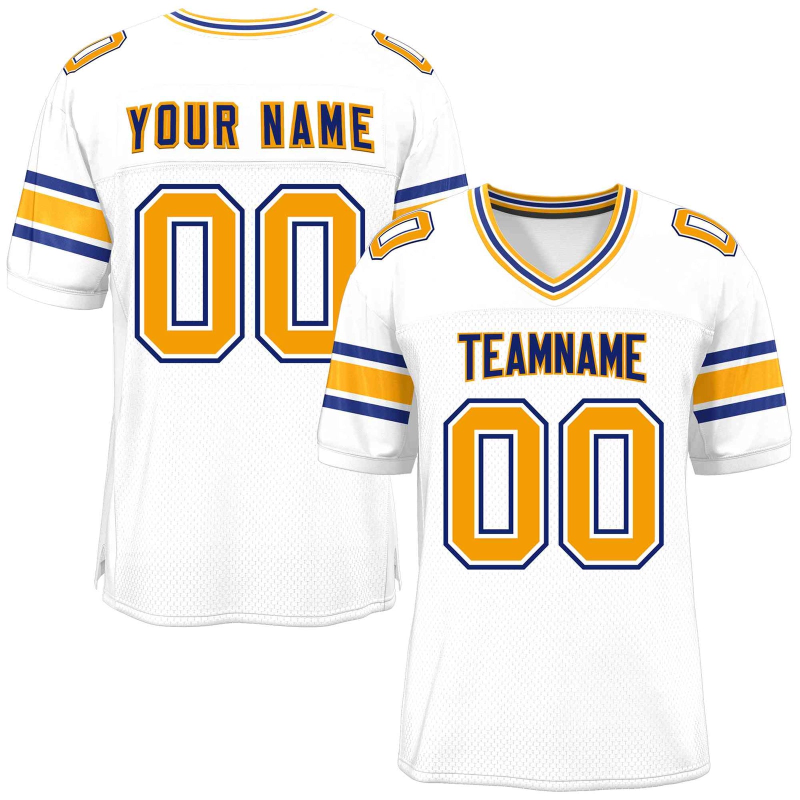 Custom White Personalized Classic Authentic Football Jersey