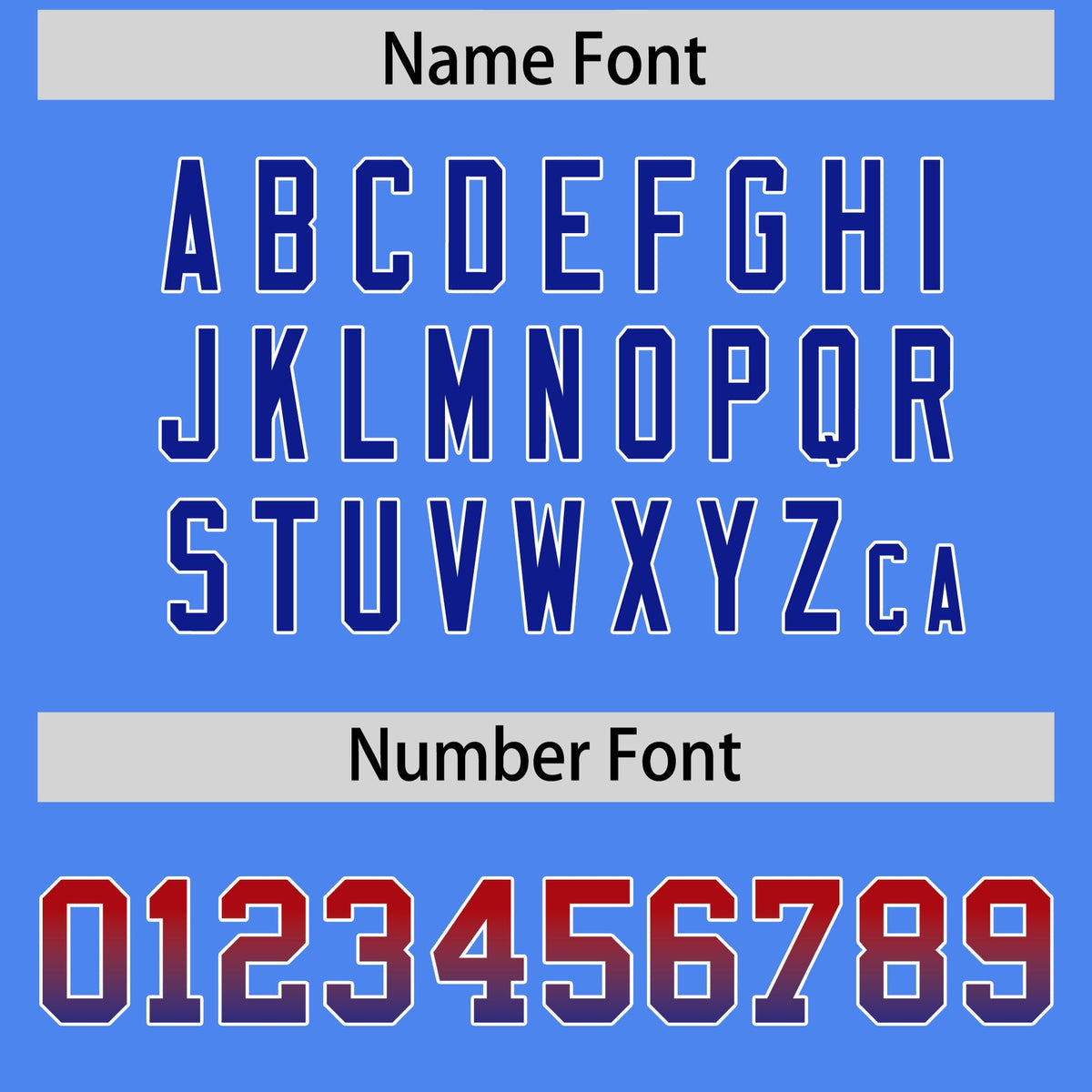 Custom Powder Blue Red and Royal Sides Gradient Fashion Personalized Team Football Jersey