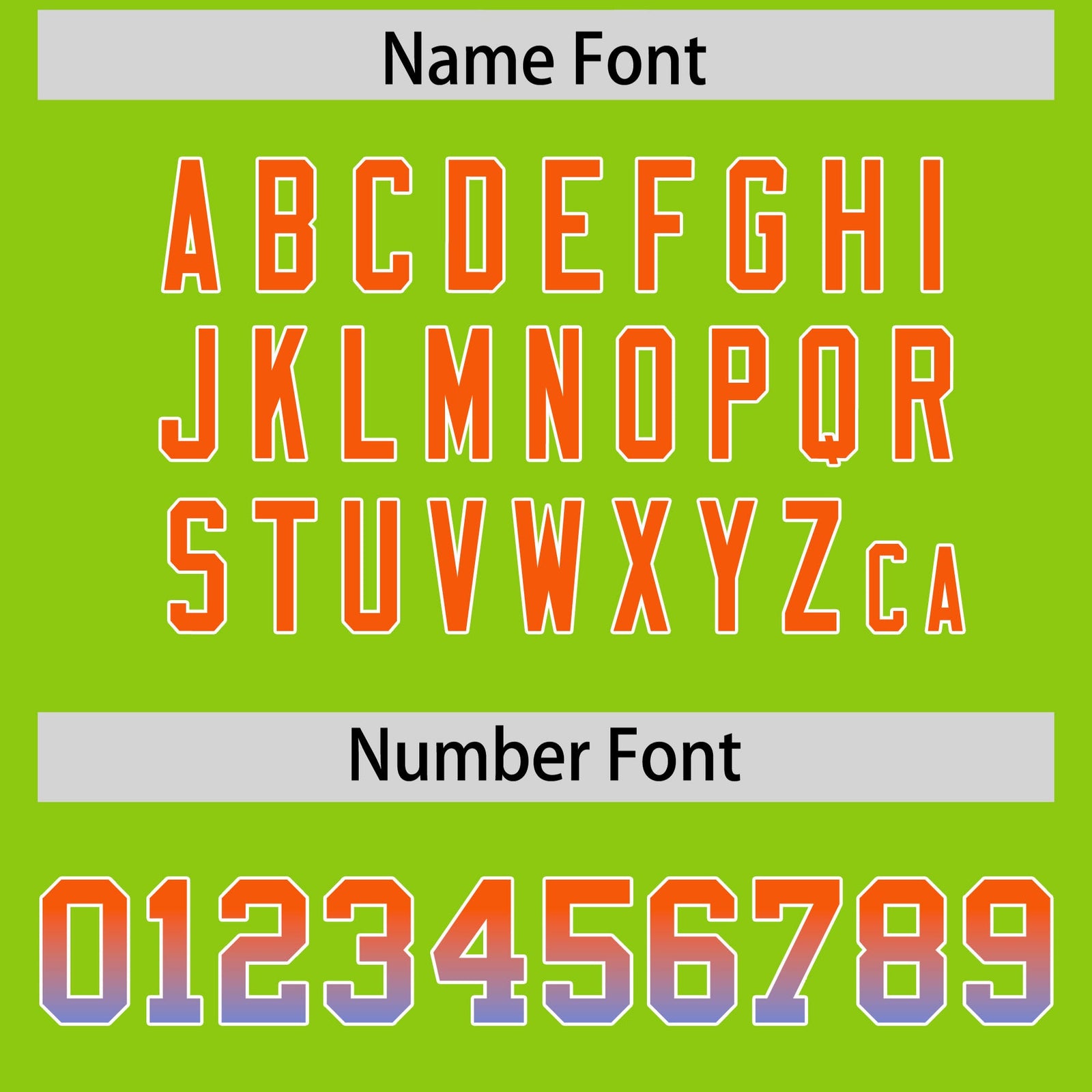 Custom Neon Green Orange and Powder Blue Sides Gradient Fashion Personalized Team Football Jersey