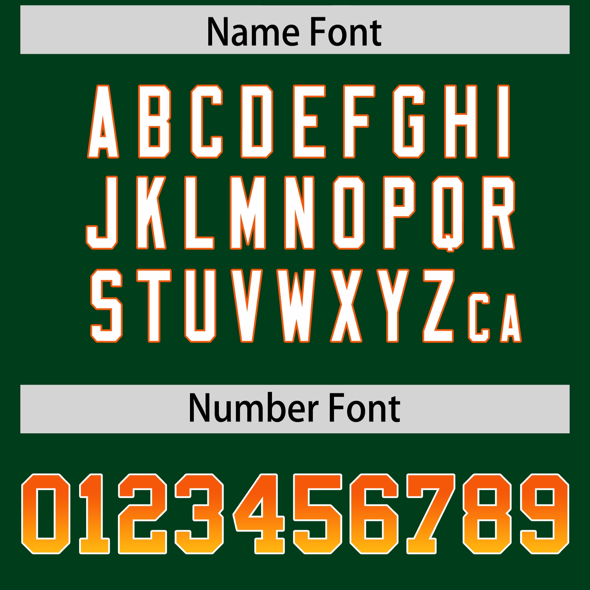Custom Green Orange and Gold Sides Gradient Fashion Personalized Team Football Jersey
