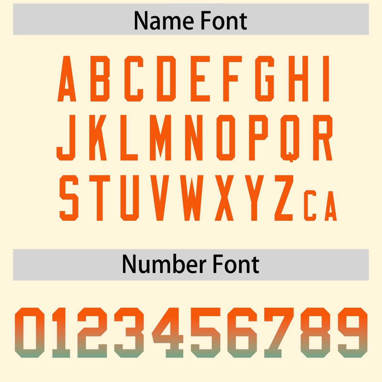 Custom Cream Orange and Bright Green Sides Gradient Fashion Personalized Team Football Jersey