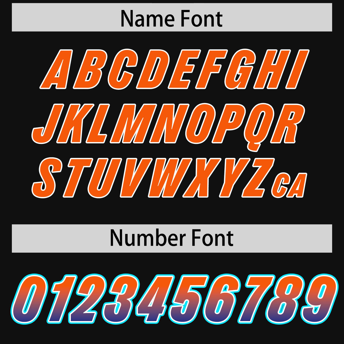 Custom Black Royal and Orange Sides Gradient Fashion Personalized Team Football Jersey