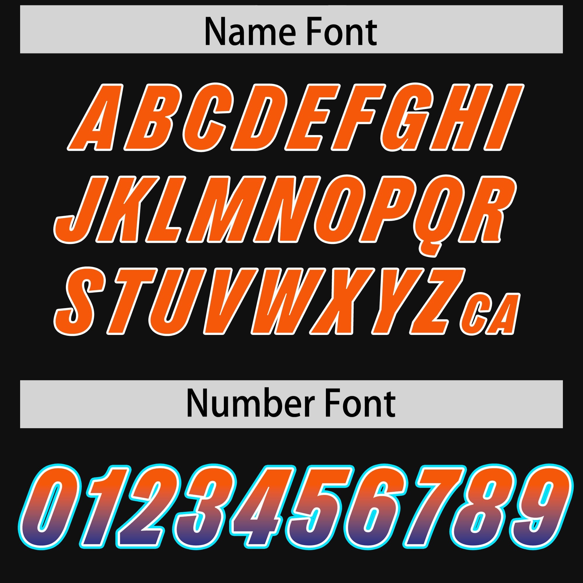 Custom Black Royal and Orange Sides Gradient Fashion Personalized Team Football Jersey