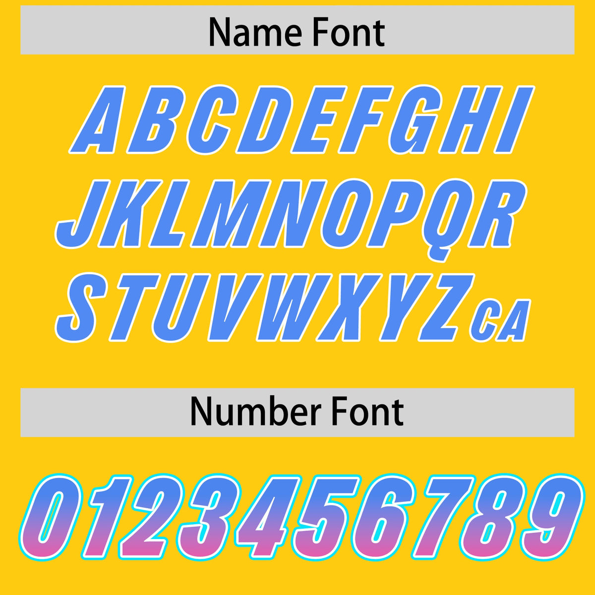 Custom Gold Powder Blue and Pink Sides Gradient Fashion Personalized Team Football Jersey