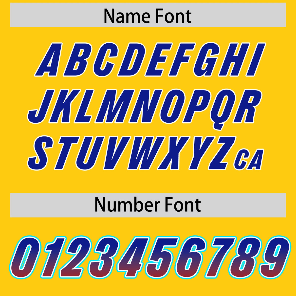 Custom Gold Royal and Red Sides Gradient Fashion Personalized Team Football Jersey