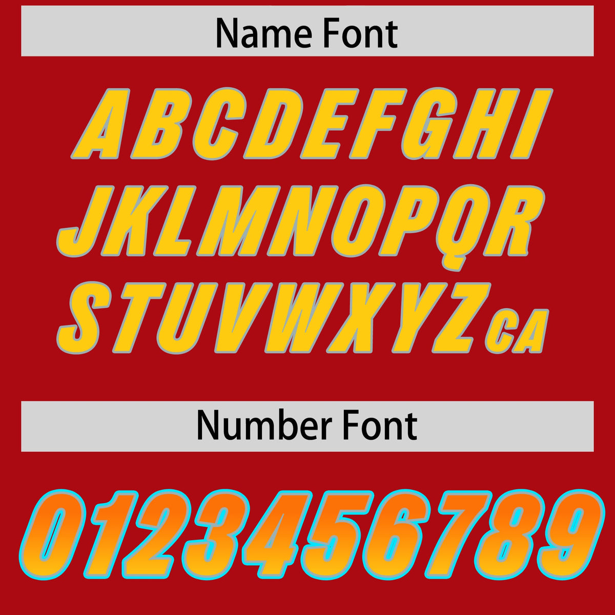 Custom Red Orange and Gold Sides Gradient Fashion Personalized Team Football Jersey