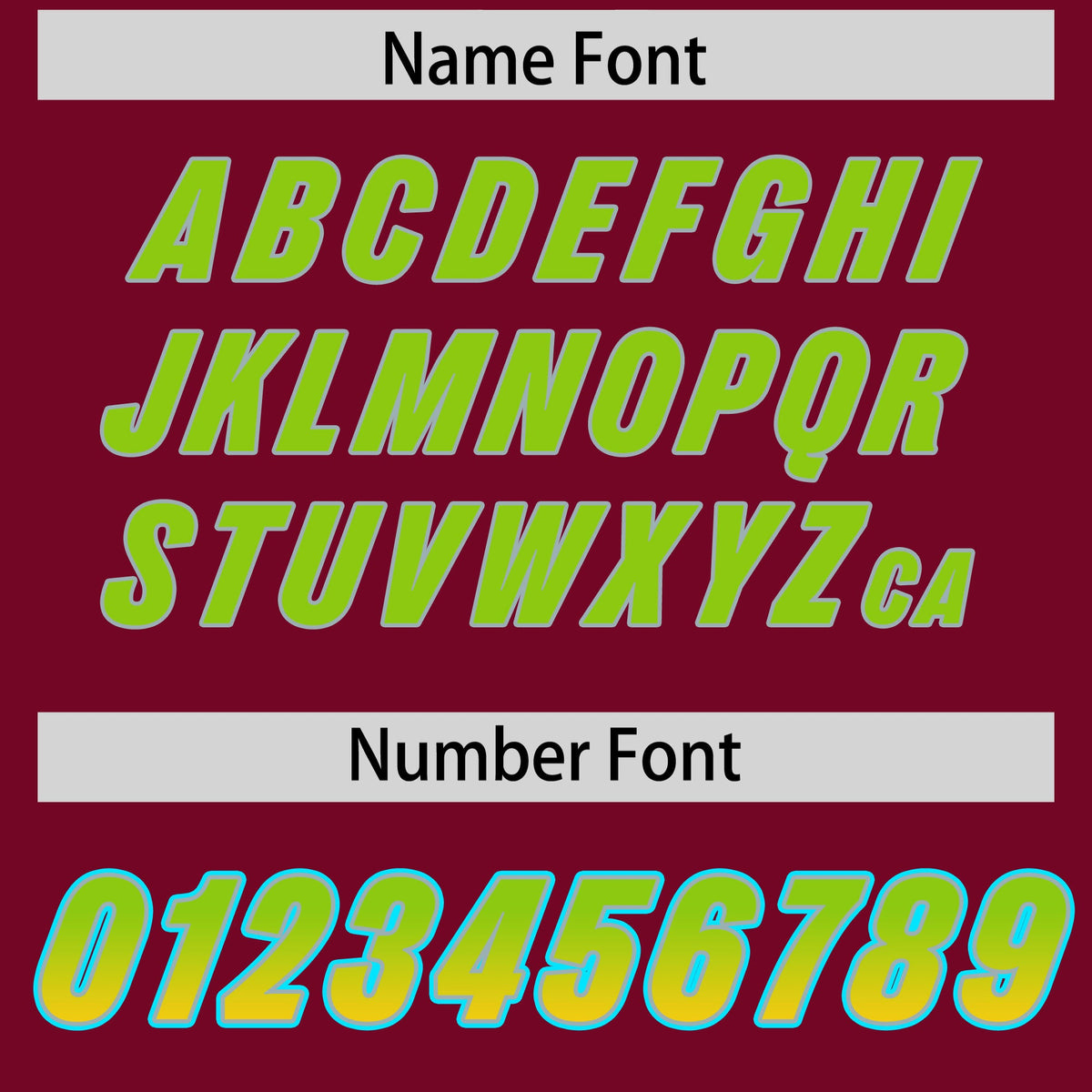 Custom Cardinal Neon Green and Gold Sides Gradient Fashion Personalized Team Football Jersey