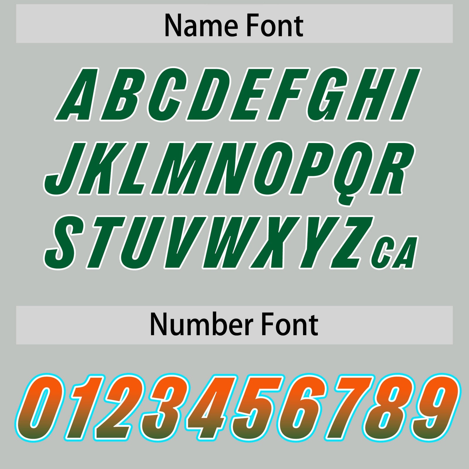 Custom Gray Orange and Kelly Green Sides Gradient Fashion Personalized Team Football Jersey