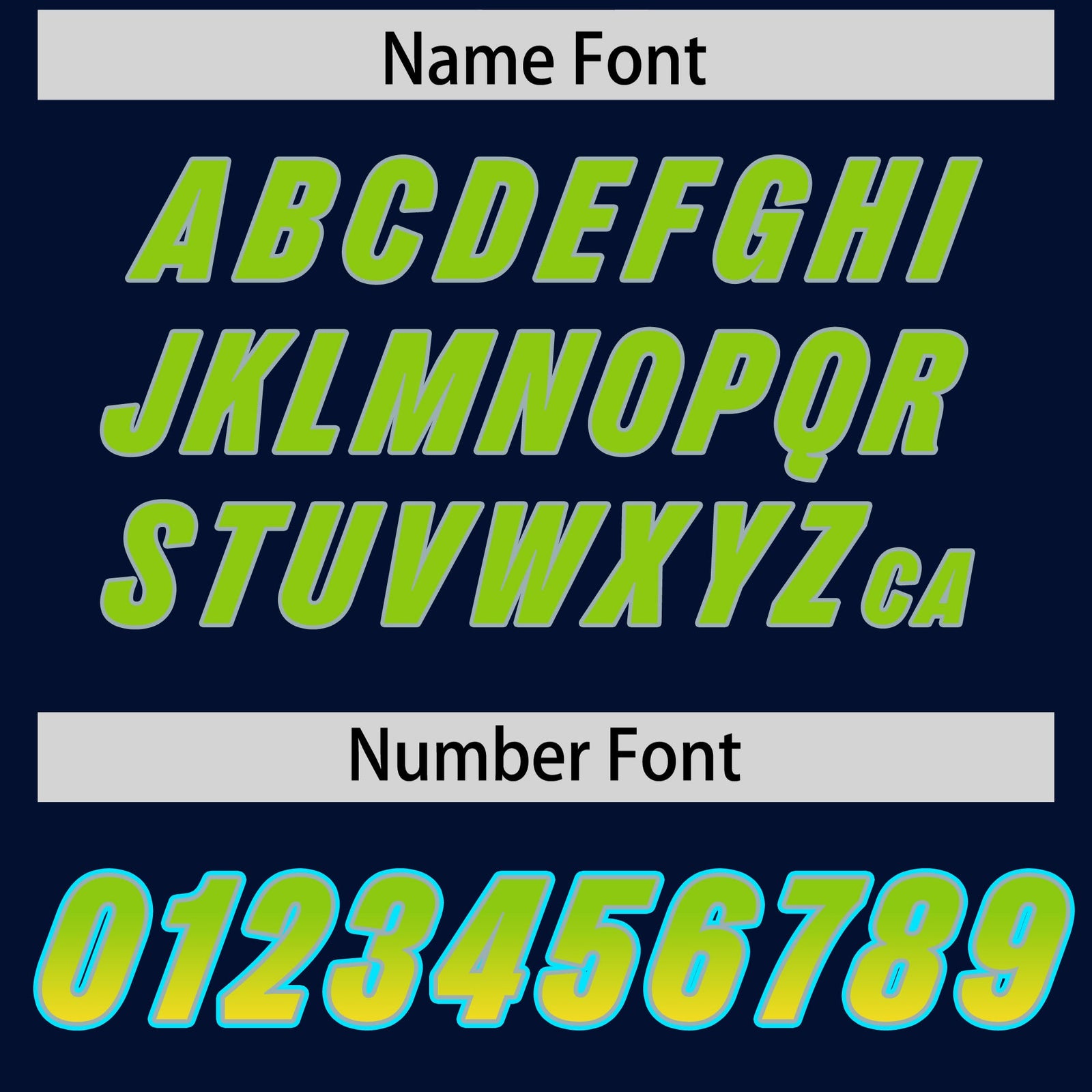 Custom Navy Neon Green and Gold Sides Gradient Fashion Personalized Team Football Jersey