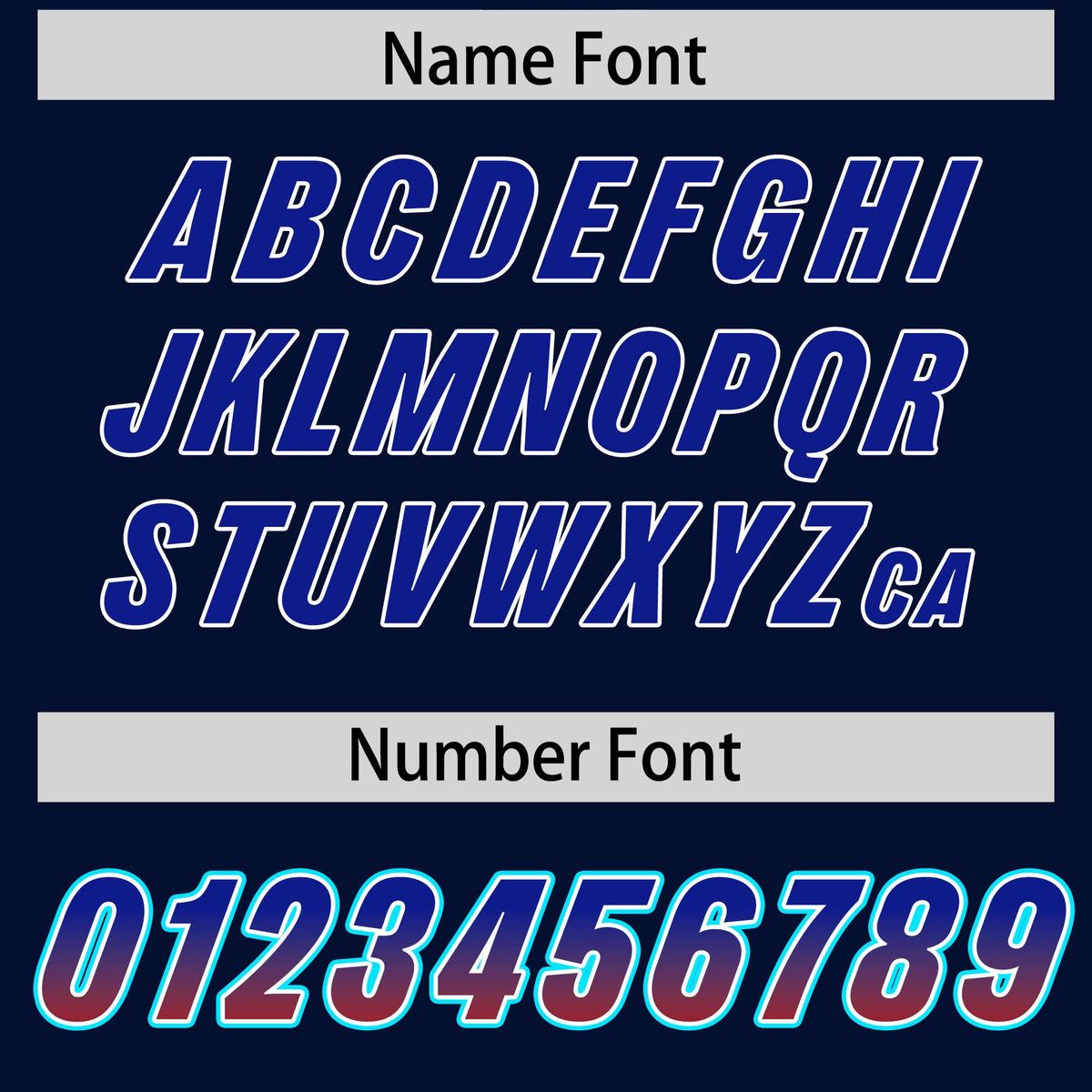 Custom Navy Royal and Red Sides Gradient Fashion Personalized Team Football Jersey