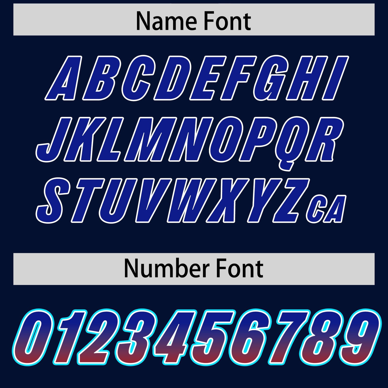 Custom Navy Royal and Red Sides Gradient Fashion Personalized Team Football Jersey