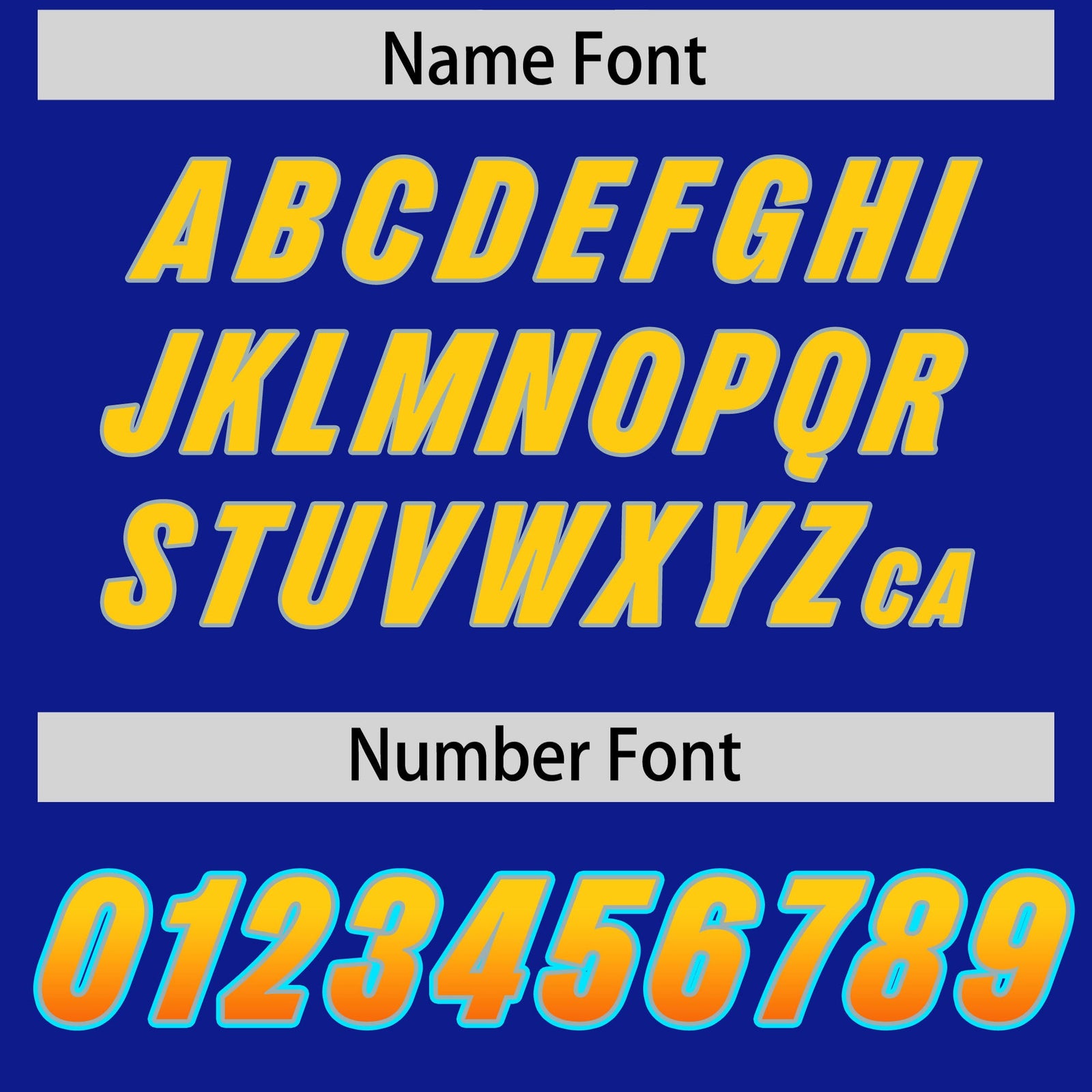 Custom Royal Gold Sides Gradient Fashion Personalized Team Football Jersey