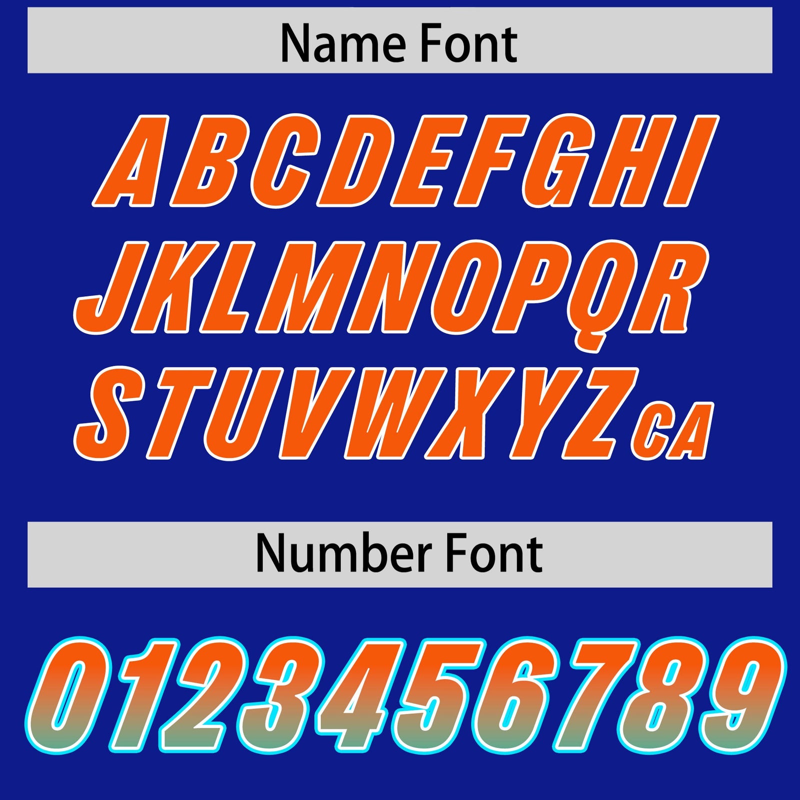 Custom Royal Orange and Bright Green Sides Gradient Fashion Personalized Team Football Jersey