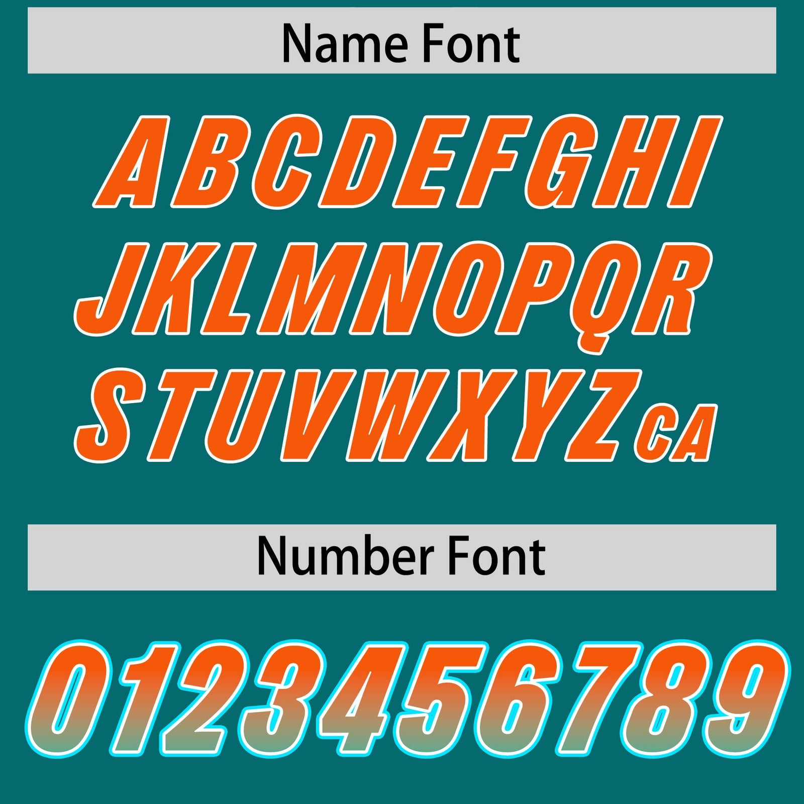 Custom Aqua Orange and Bright Green Sides Gradient Fashion Personalized Team Football Jersey