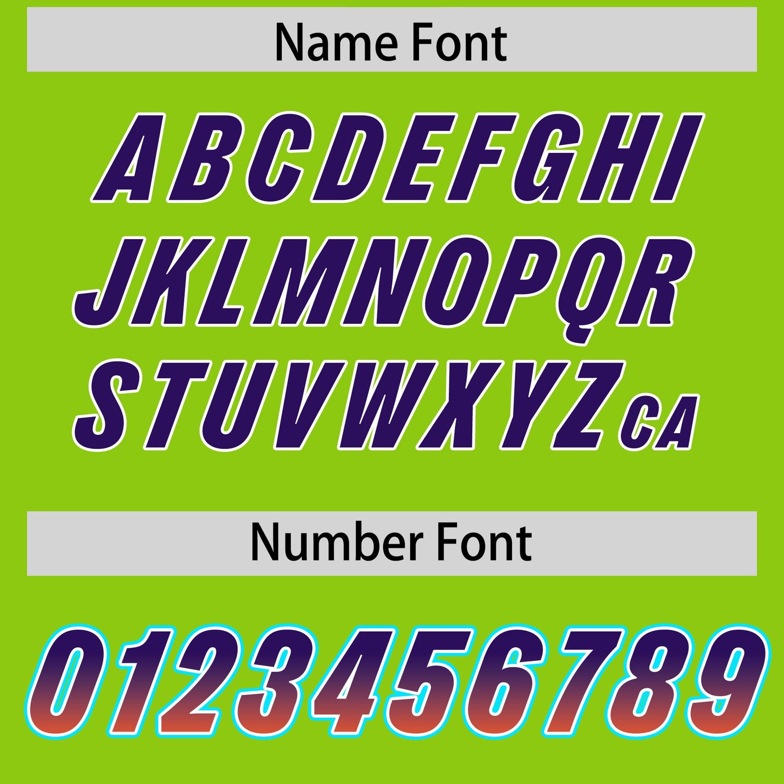 Custom Neon Green Purple and Orange Sides Gradient Fashion Personalized Team Football Jersey