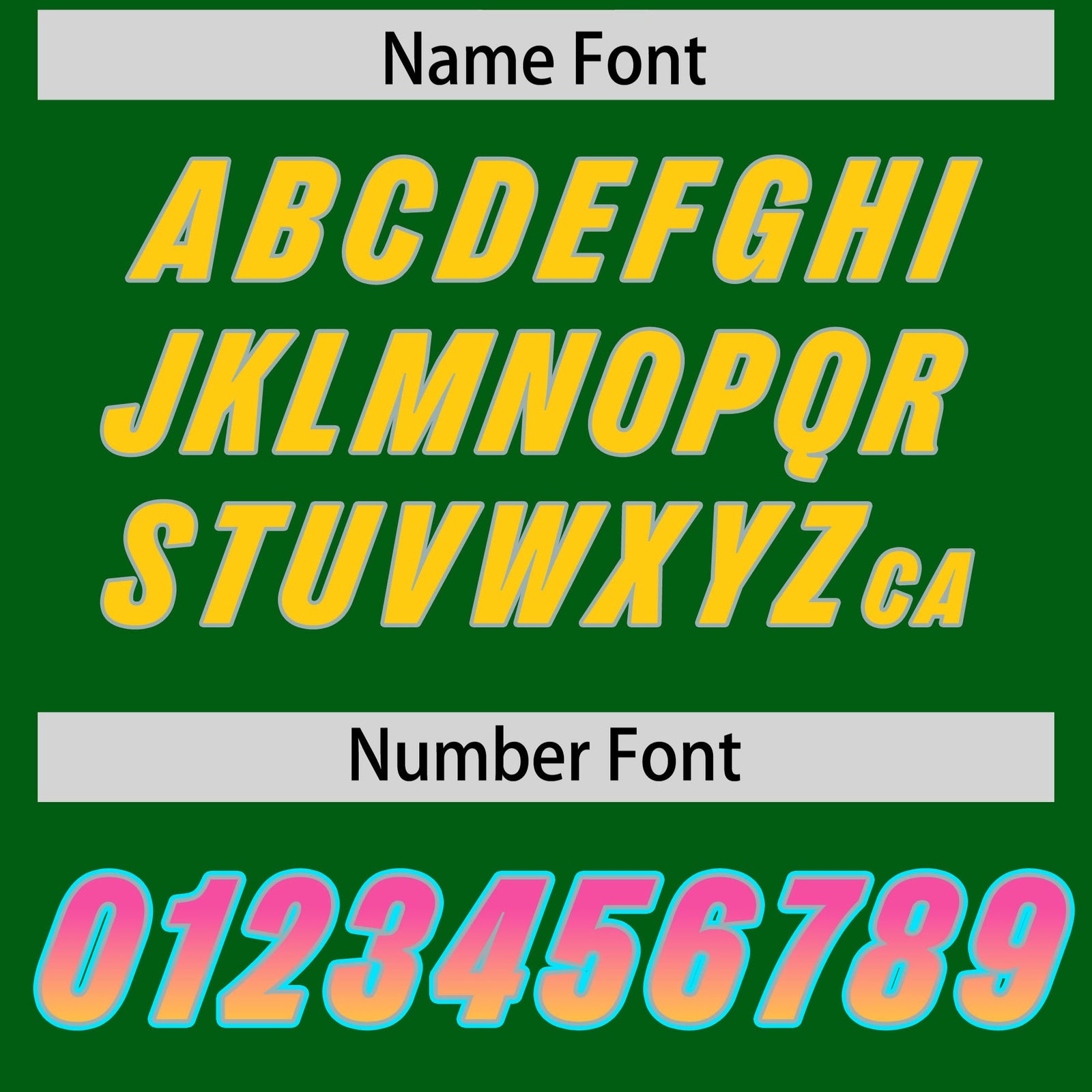 Custom Kelly Green Pink and Gold Sides Gradient Fashion Personalized Team Football Jersey