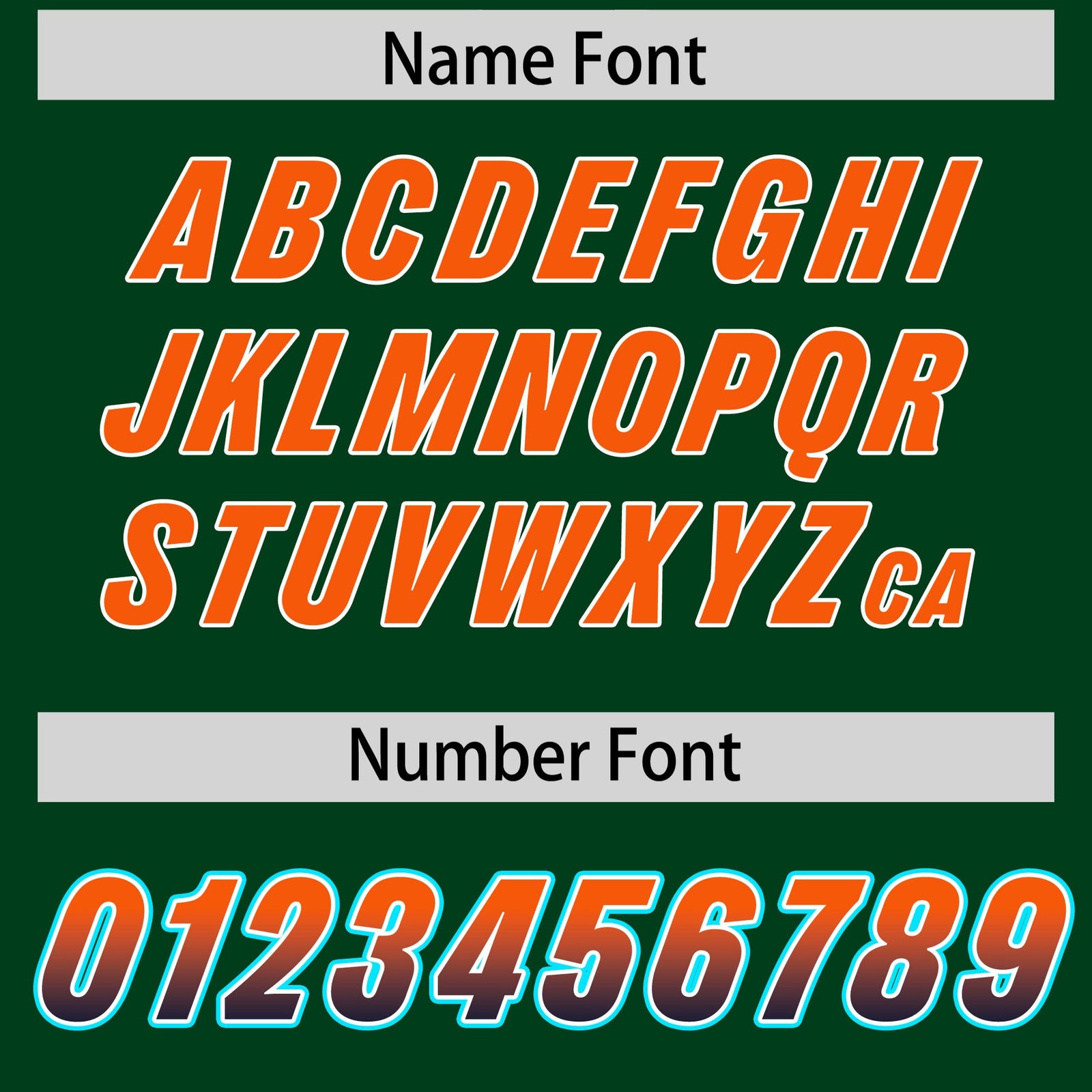 Custom Green Orange and Navy Sides Gradient Fashion Personalized Team Football Jersey