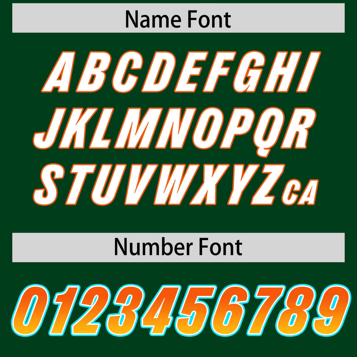 Custom Green Orange and Gold Sides Gradient Fashion Personalized Team Football Jersey
