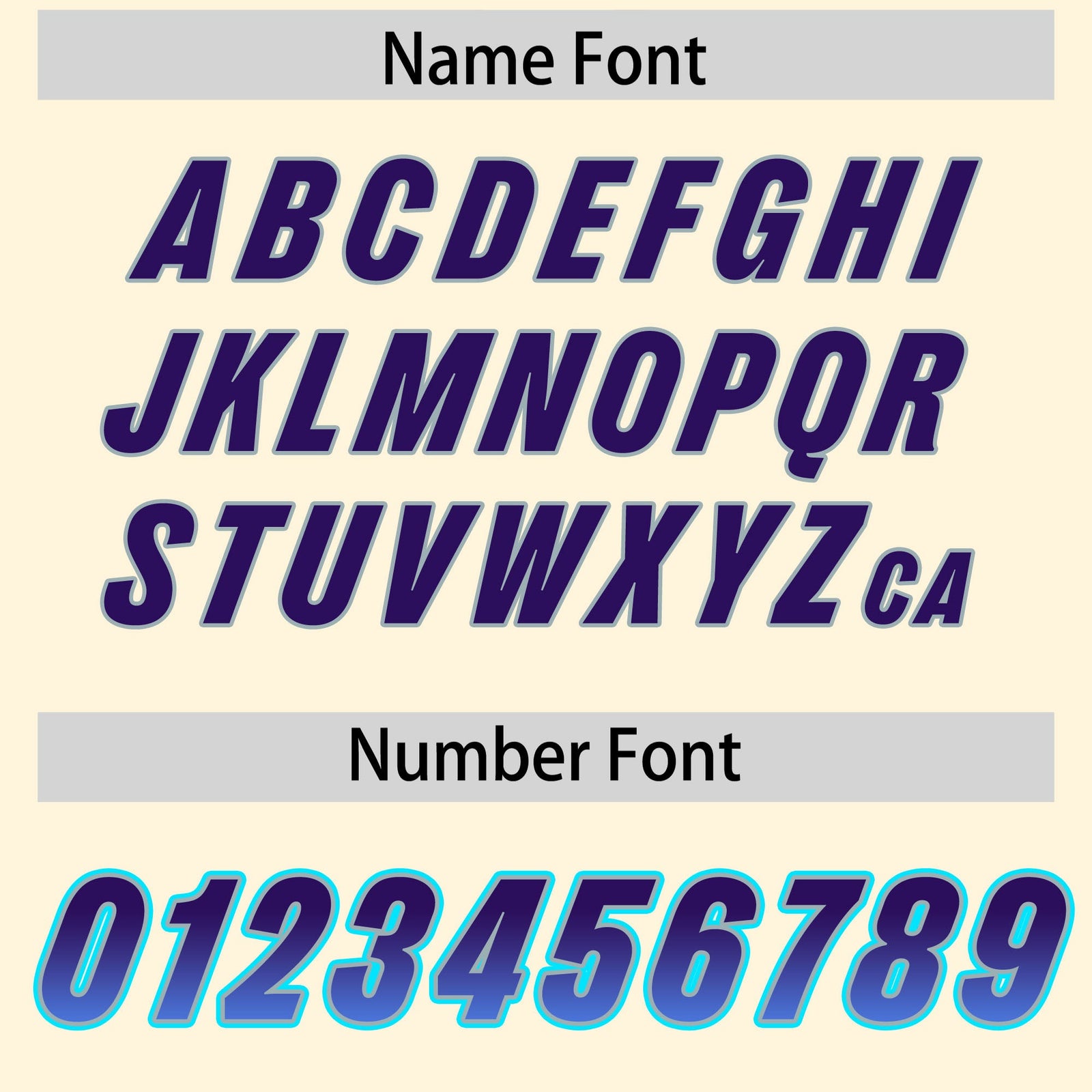 Custom Cream Purple and Powder Blue Sides Gradient Fashion Personalized Team Football Jersey