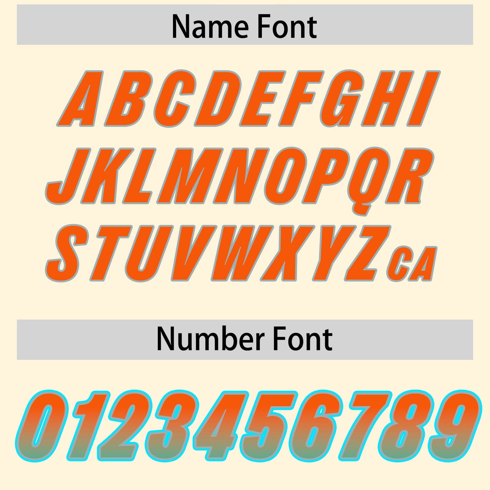 Custom Cream Orange and Bright Green Sides Gradient Fashion Personalized Team Football Jersey