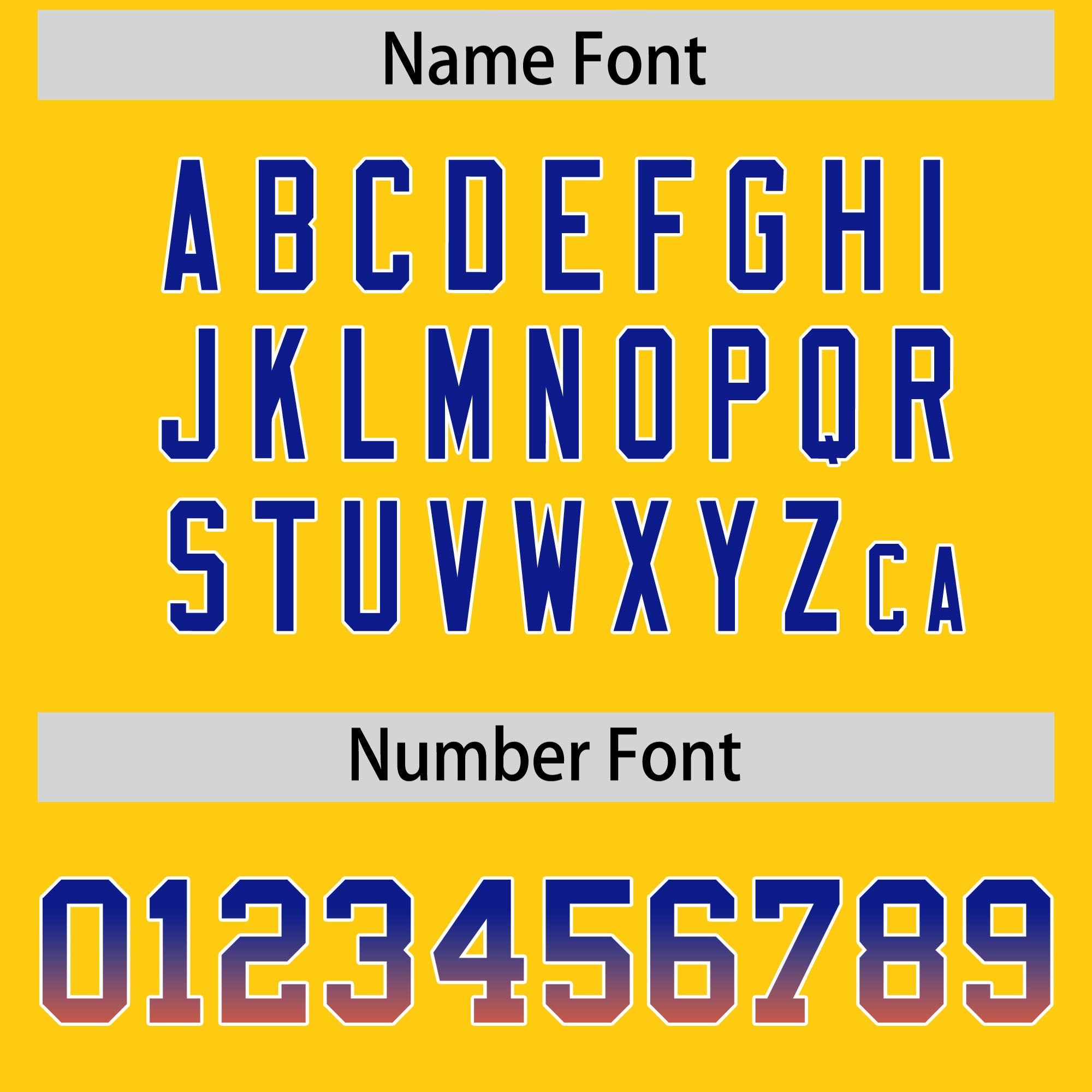 Custom Gold Royal and Orange Sides Gradient Fashion Personalized Team Football Jersey