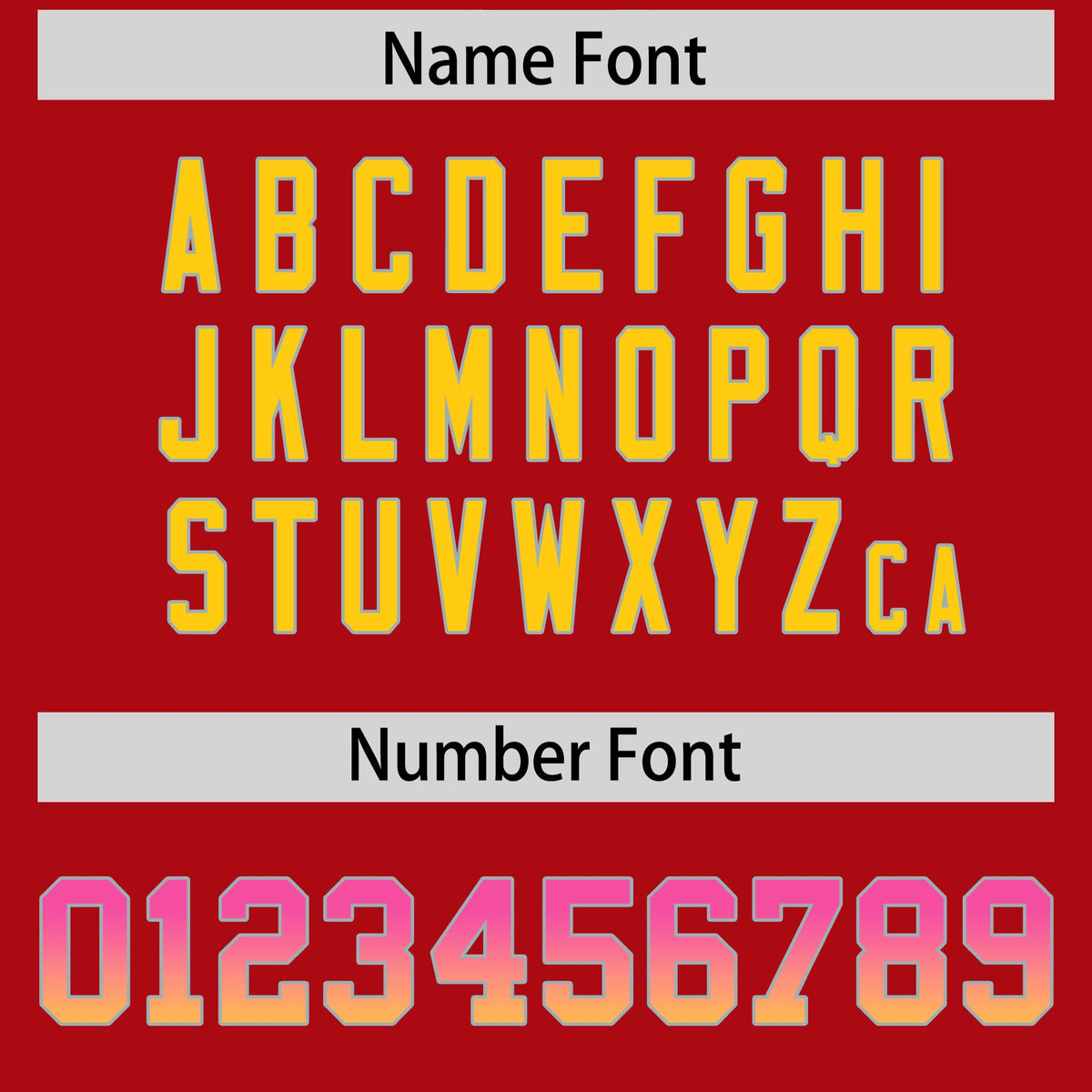 Custom Red Pink and Gold Sides Gradient Fashion Personalized Team Football Jersey