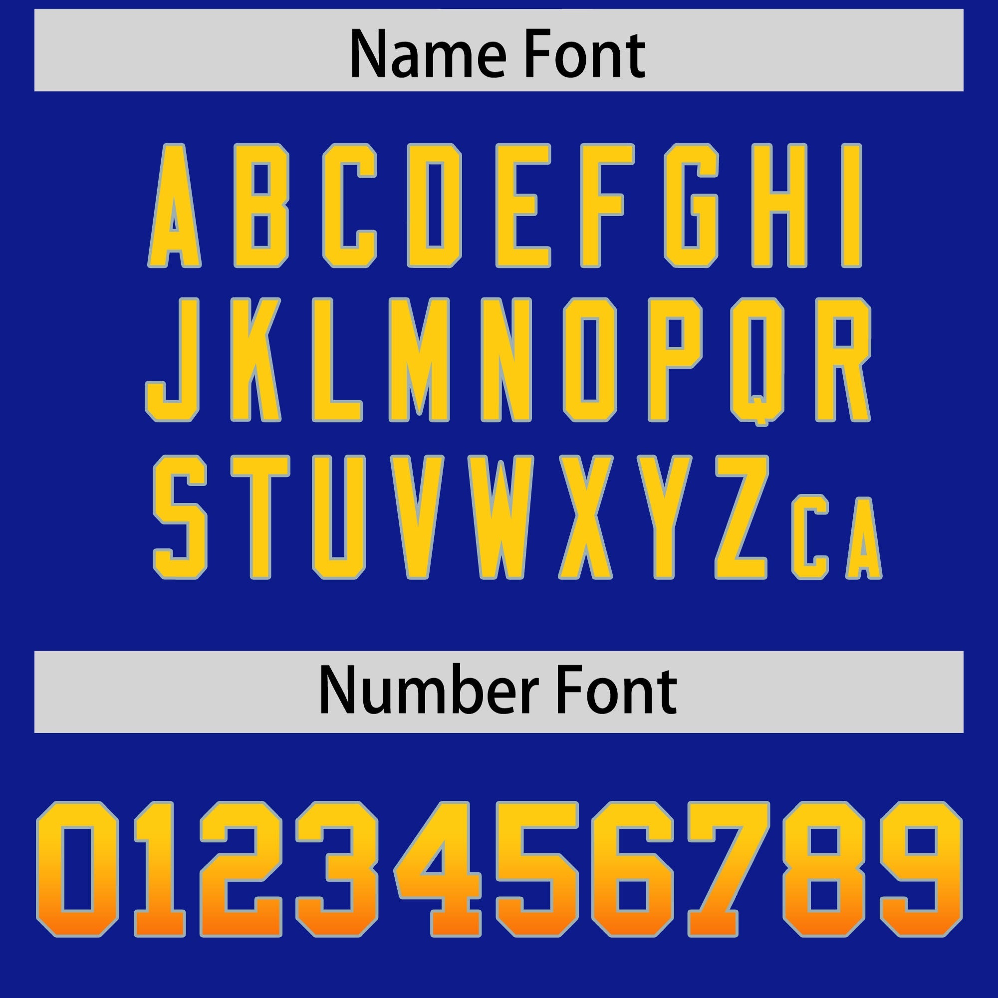 Custom Royal Gold Sides Gradient Fashion Personalized Team Football Jersey