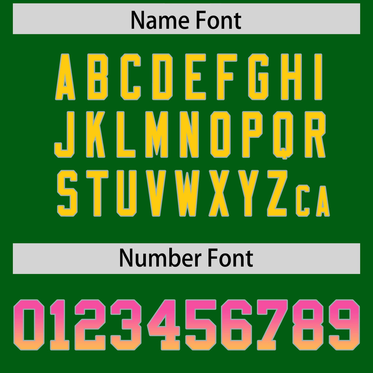 Custom Kelly Green Pink and Gold Sides Gradient Fashion Personalized Team Football Jersey