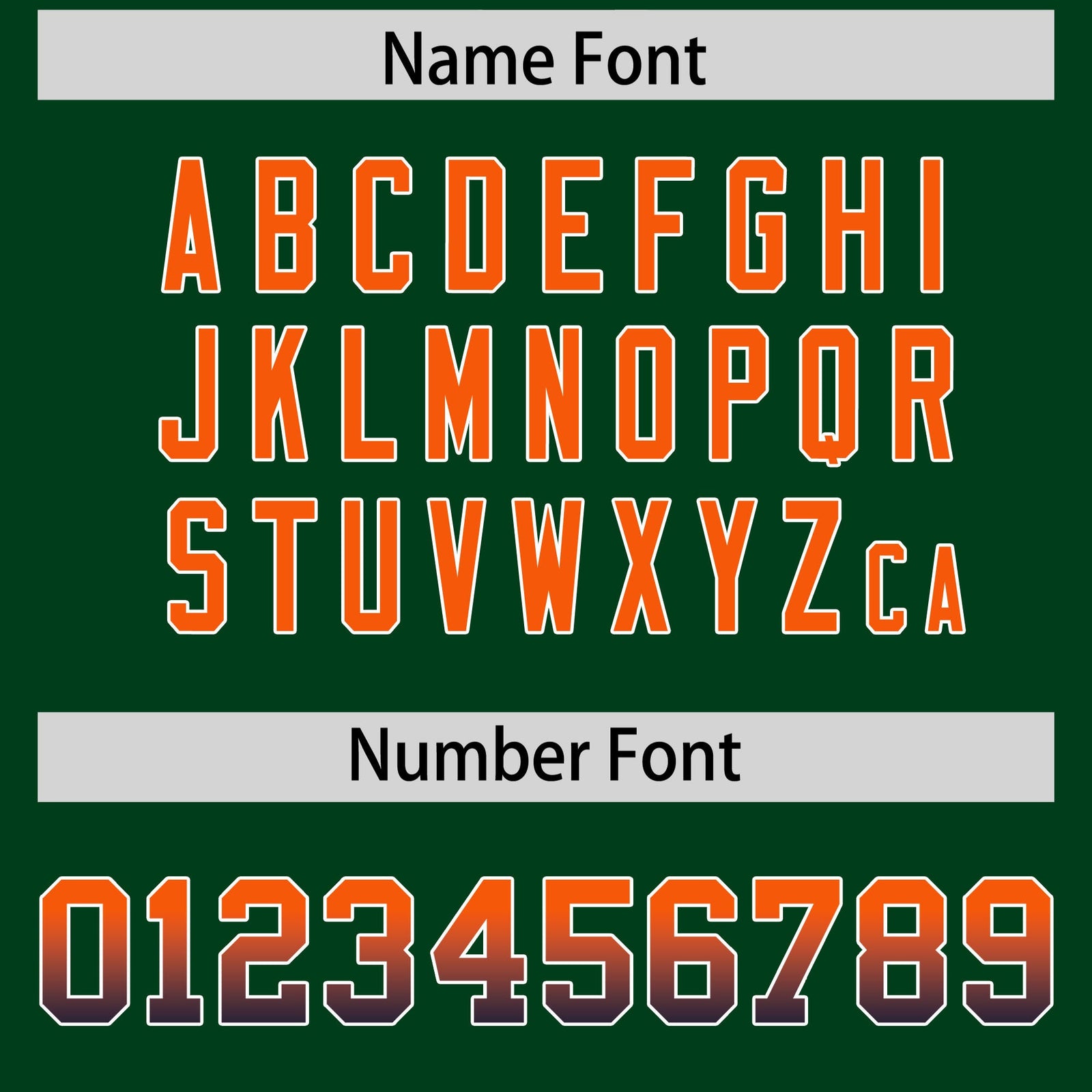 Custom Green Orange and Navy Sides Gradient Fashion Personalized Team Football Jersey