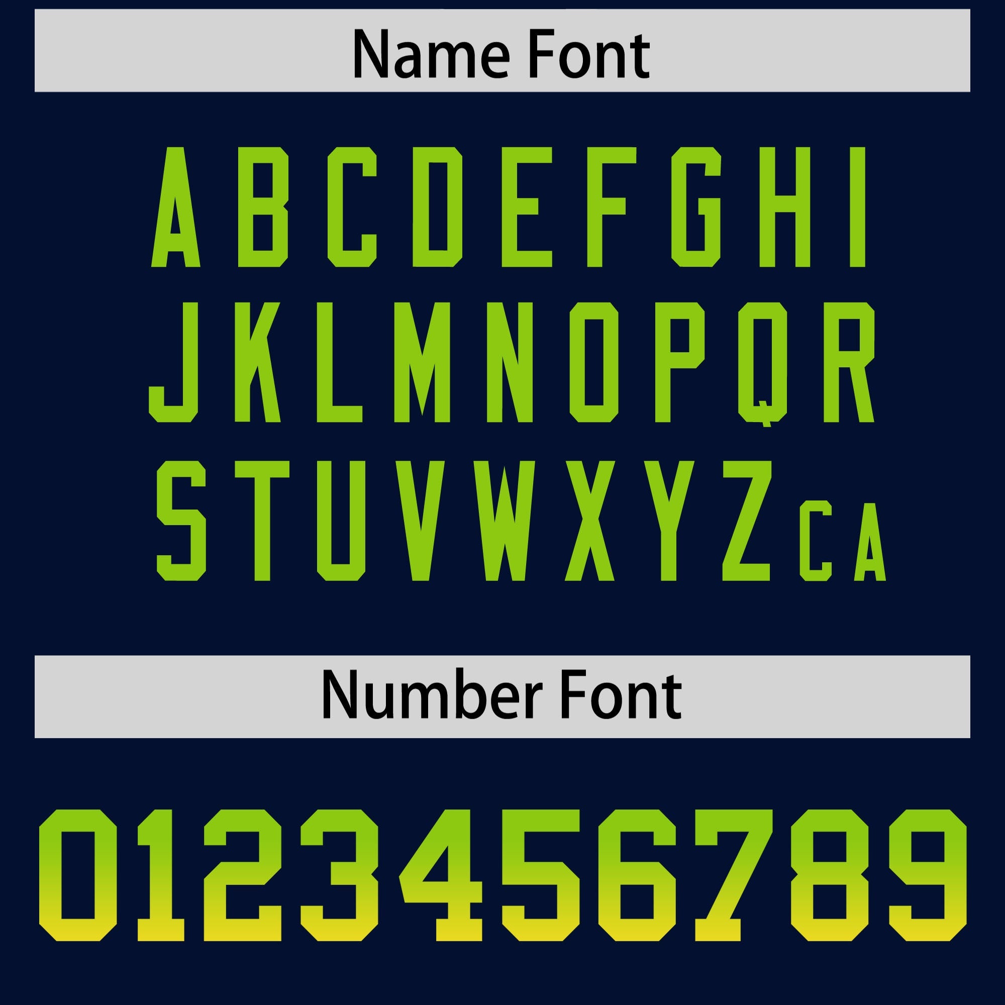 Custom Navy Neon Green and Gold Sides Gradient Fashion Personalized Team Football Jersey