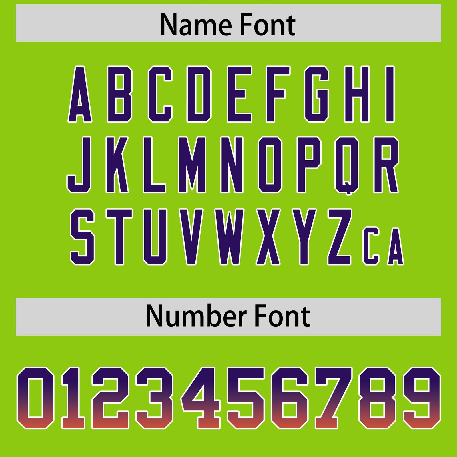 Custom Neon Green Purple and Orange Sides Gradient Fashion Personalized Team Football Jersey