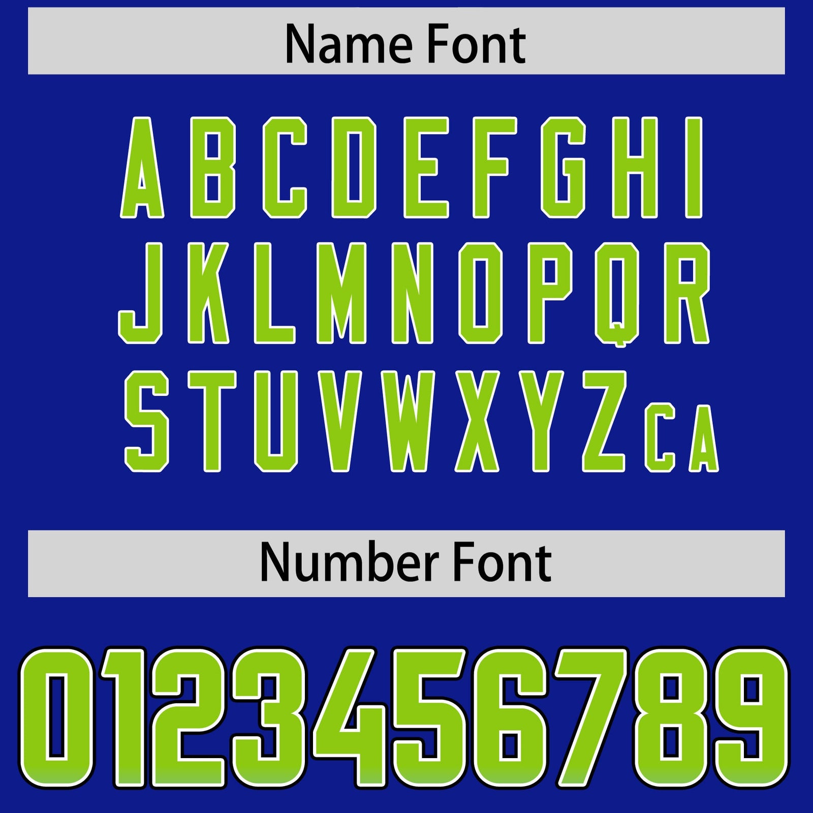 Custom Royal Neon Green and Powder Blue Sides Gradient Fashion Personalized Team Football Jersey