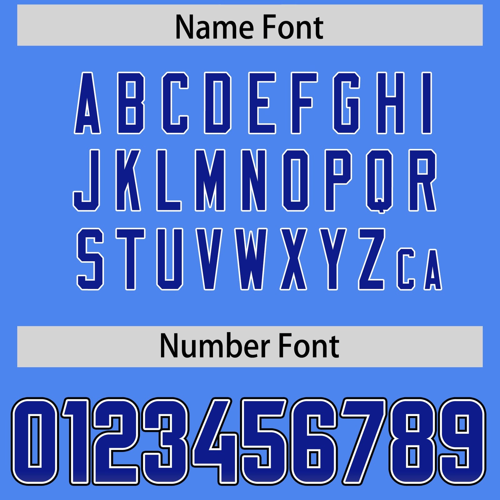 Custom Powder Blue Royal and Orange Sides Gradient Fashion Personalized Team Football Jersey