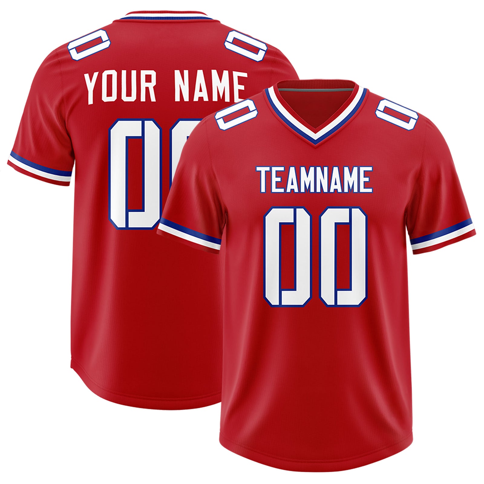Custom Red Classic Style American Football Jerseys