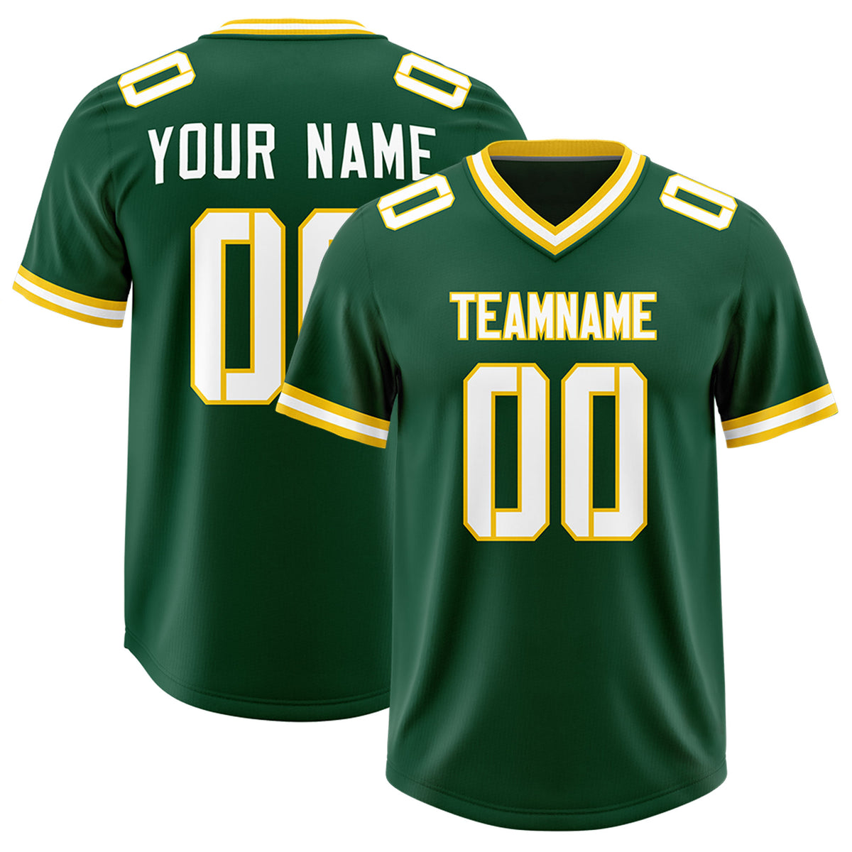 Custom Green Classic Style American Football Jerseys