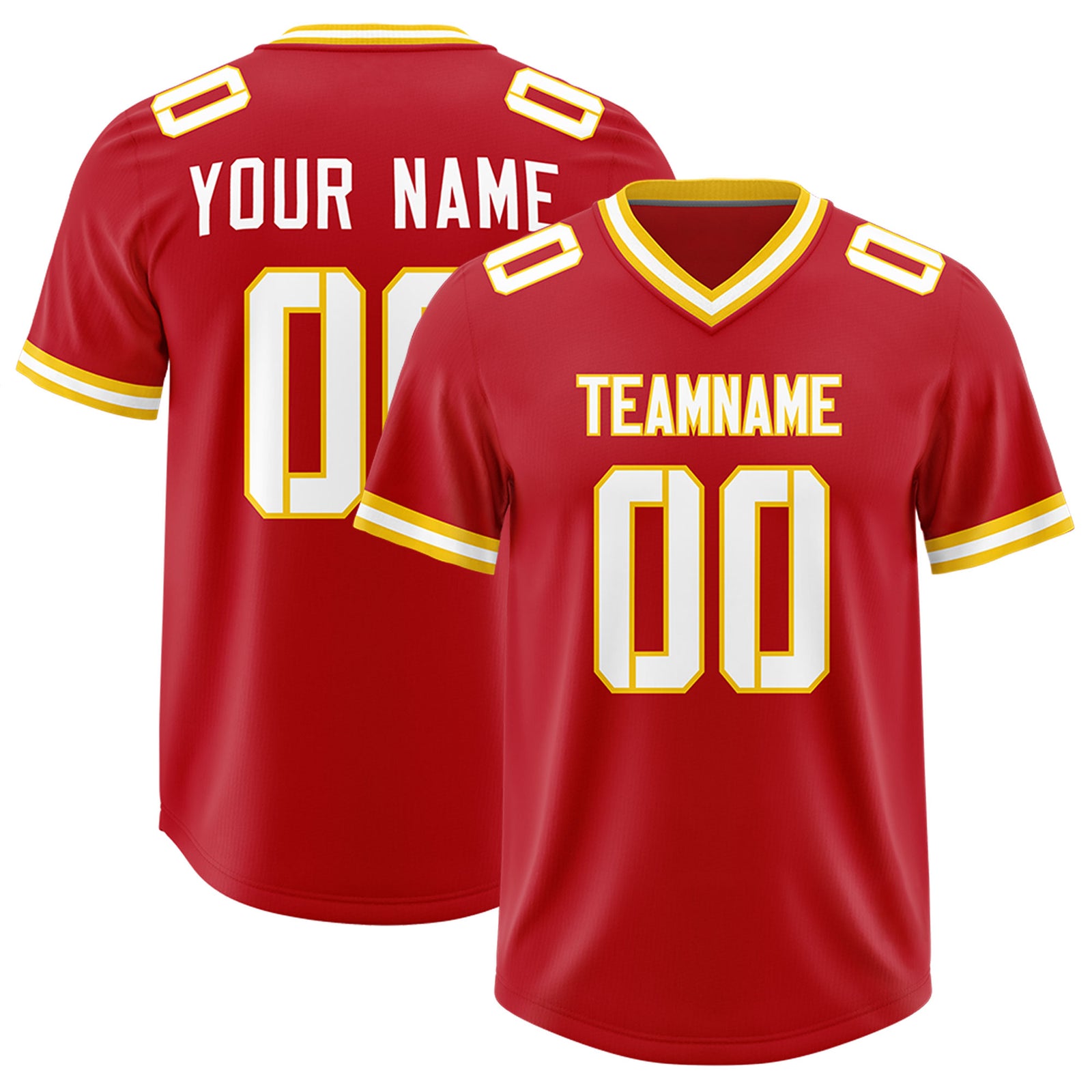 Custom Red Classic Style American Football Jerseys