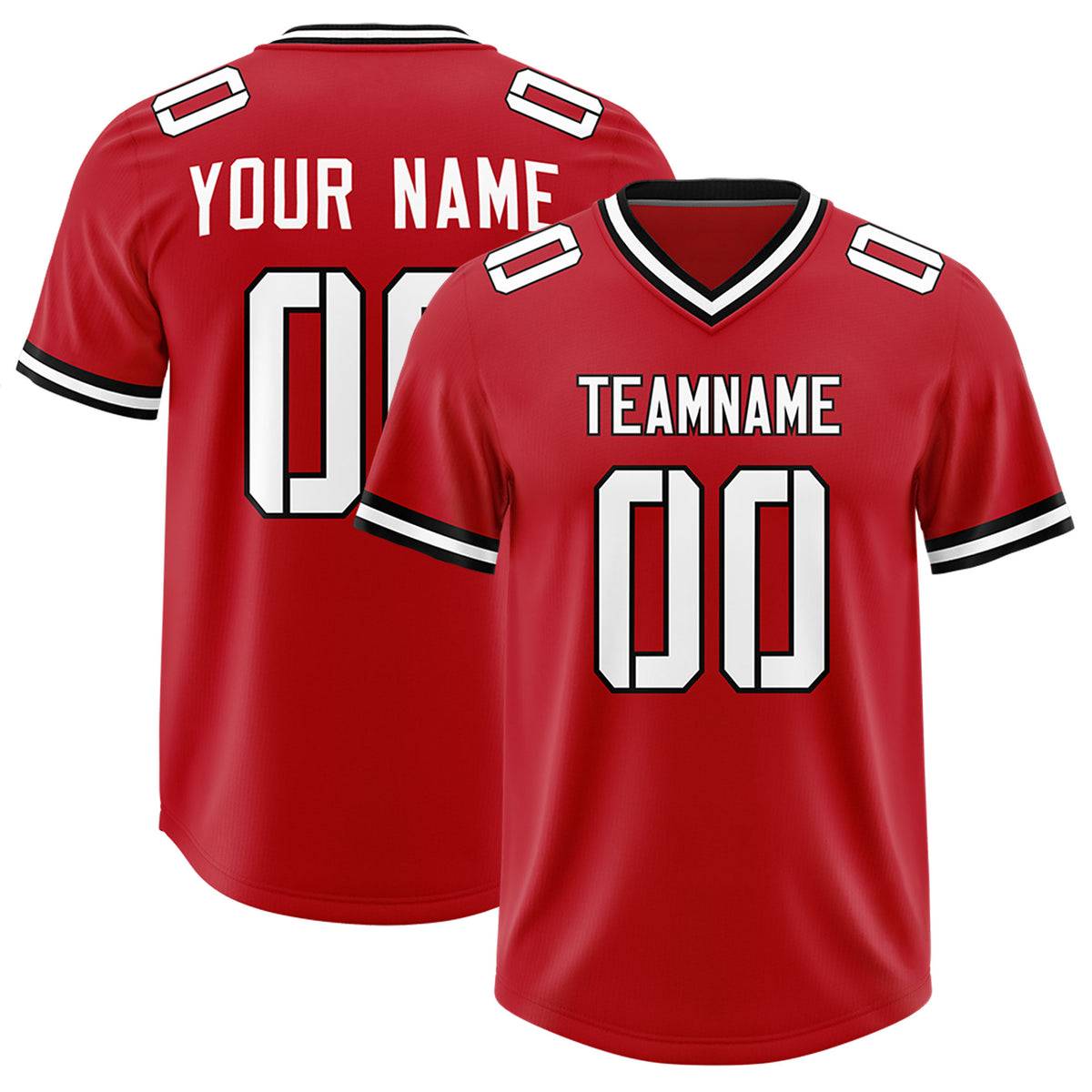 Custom Red Classic Style American Football Jerseys
