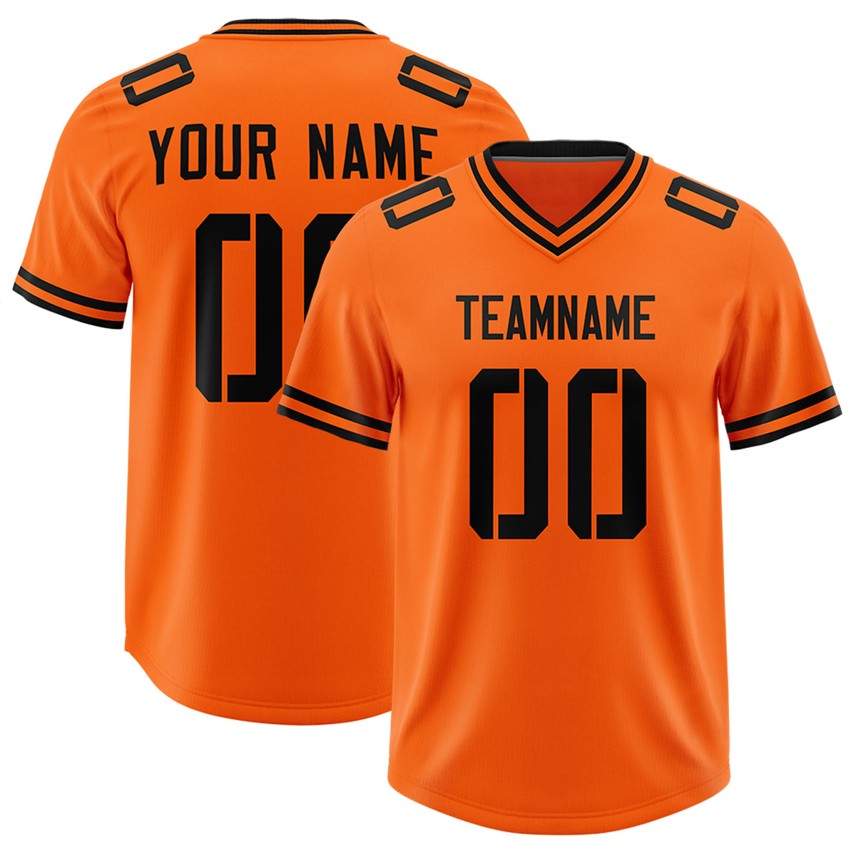 Custom Orange Classic Style American Football Jerseys