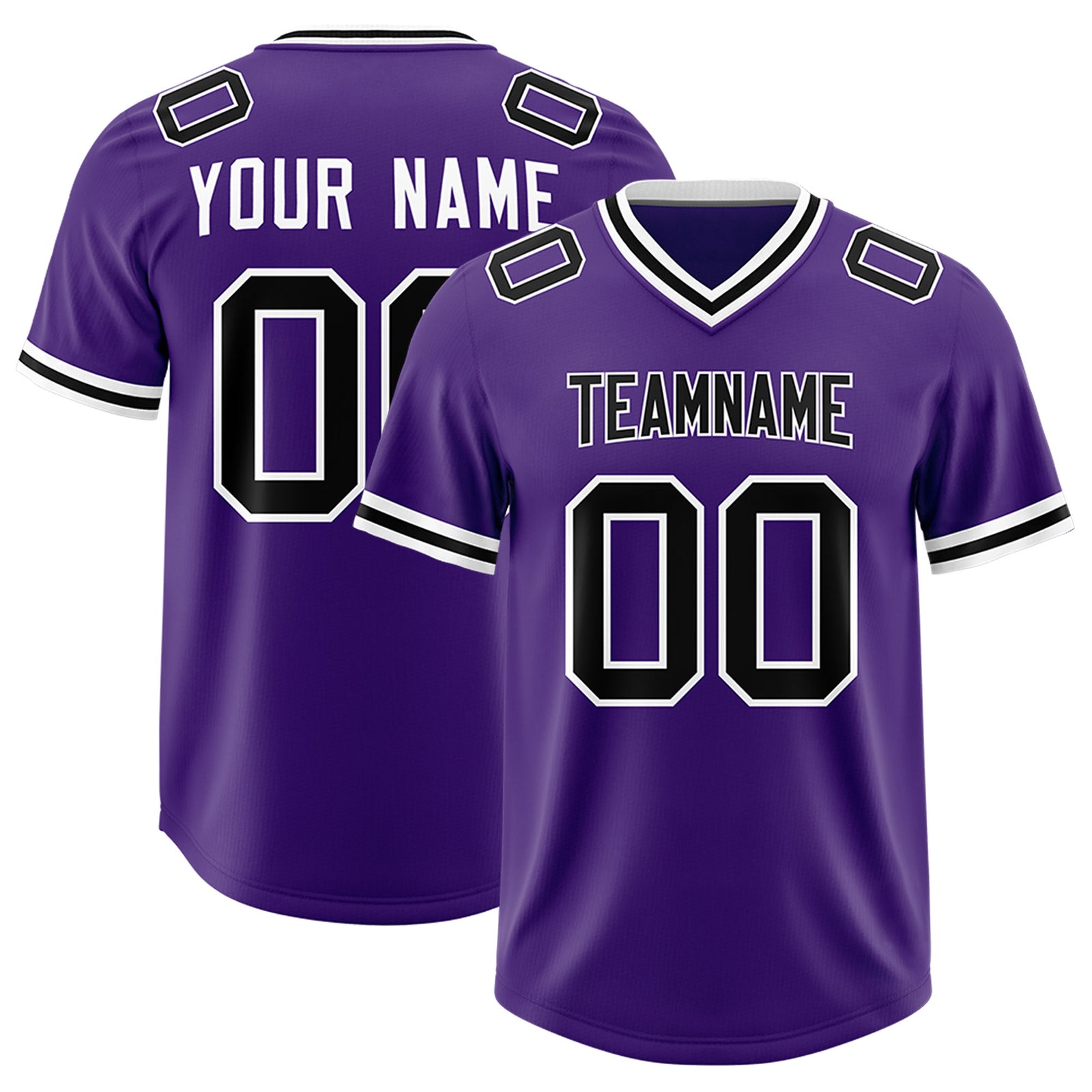 Custom Purple Classic Style American Football Jerseys