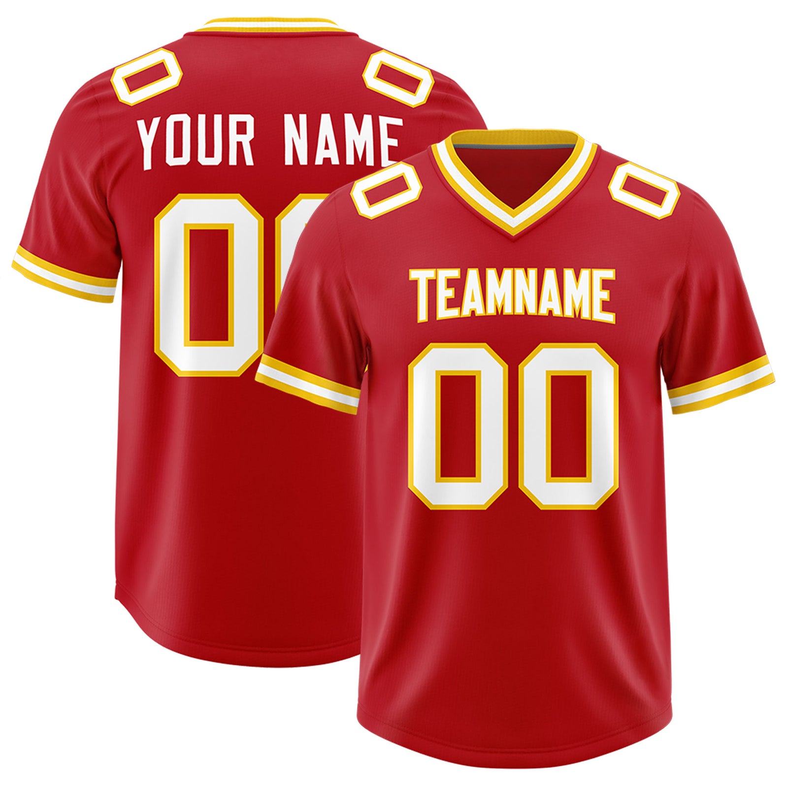 Custom Red Classic Style American Football Jerseys
