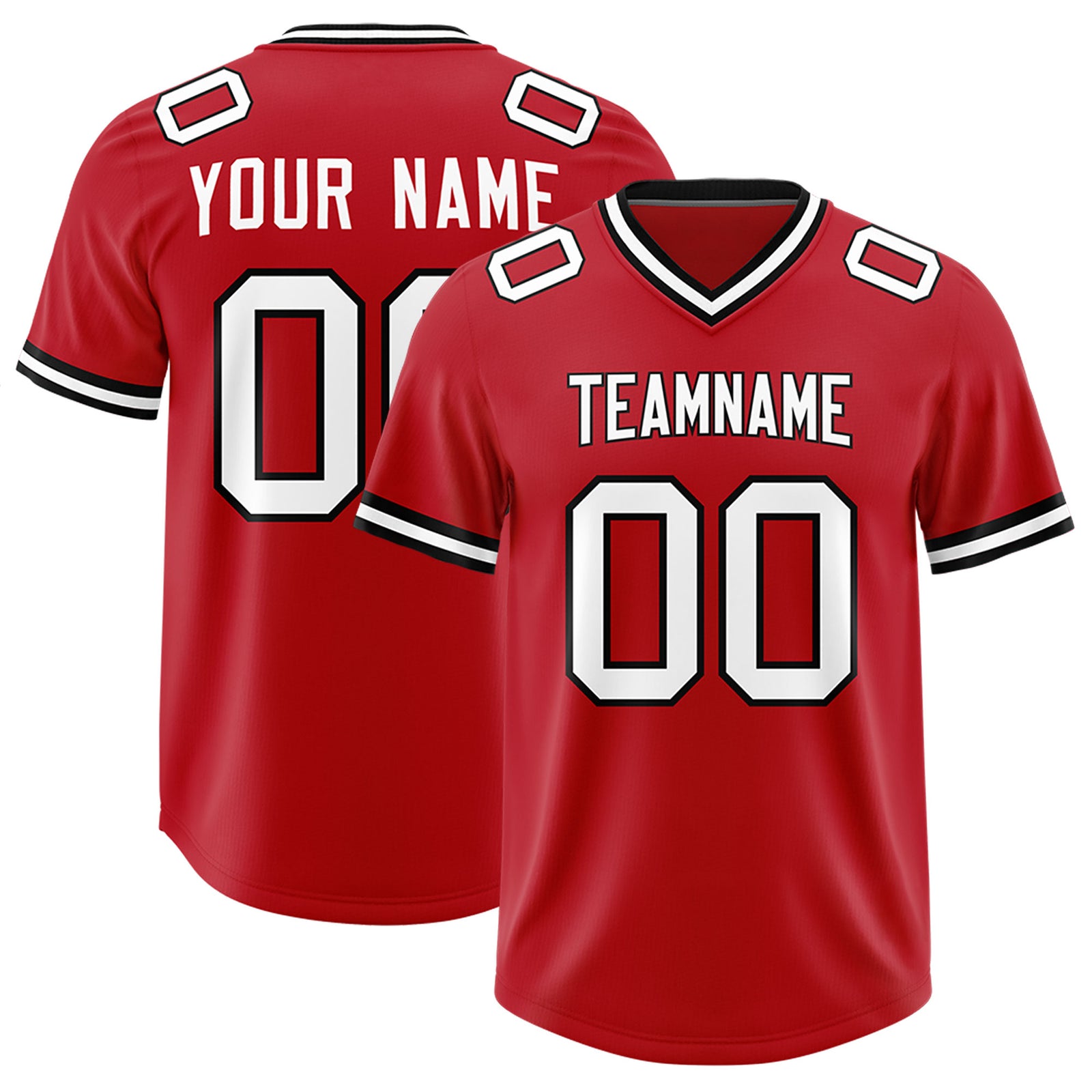 Custom Red Classic Style American Football Jerseys