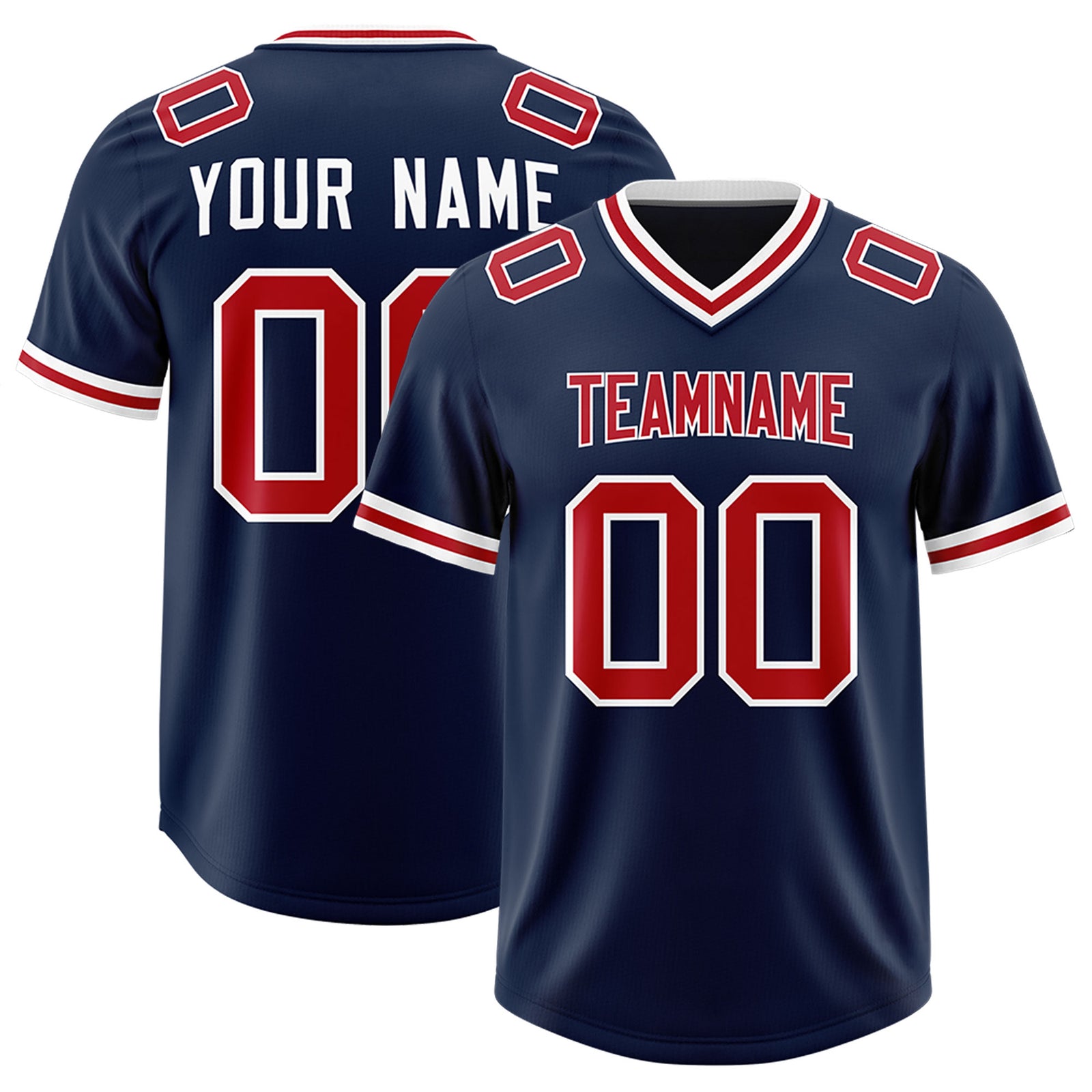 Custom Navy Classic Style American Football Jerseys