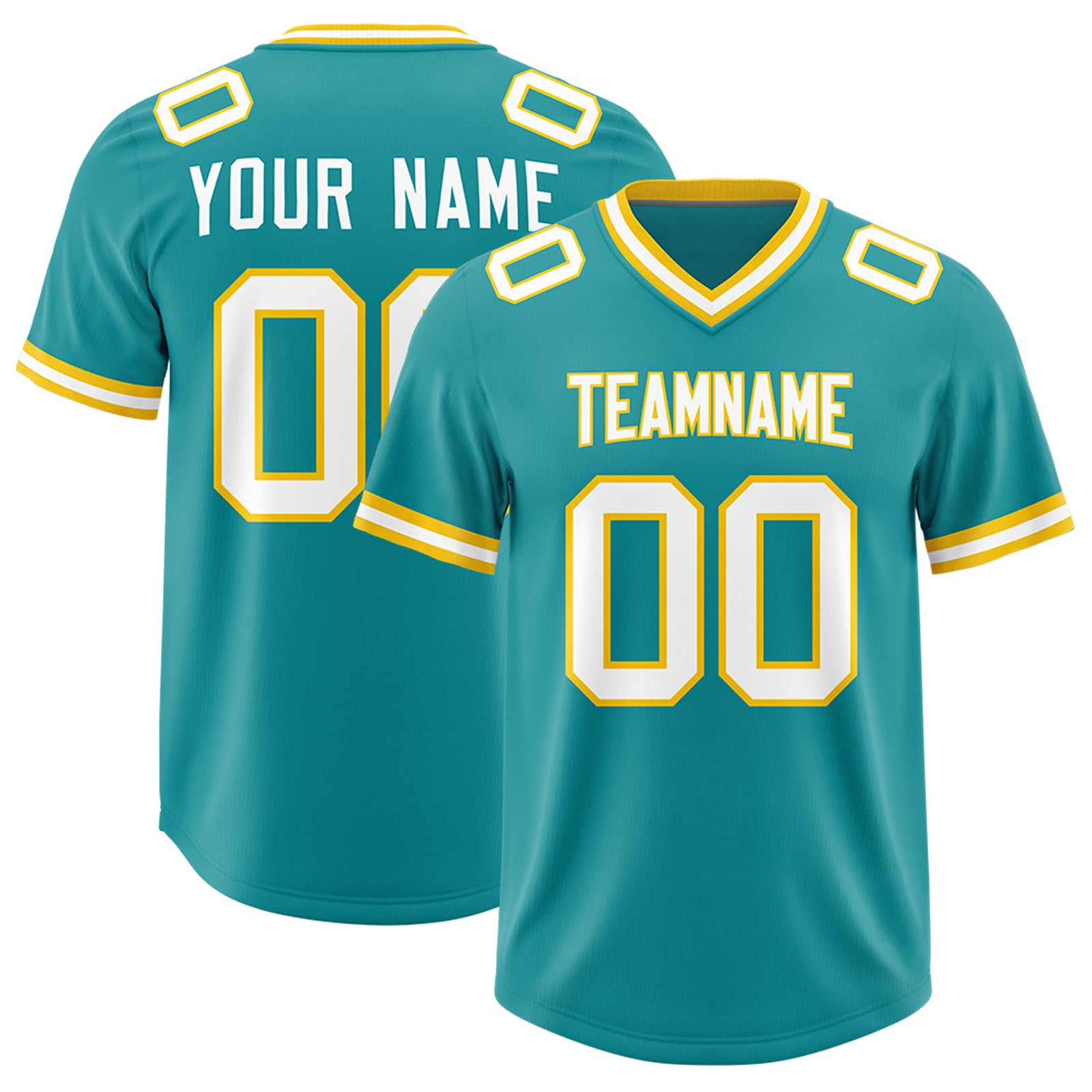 Custom Aqua Classic Style American Football Jerseys