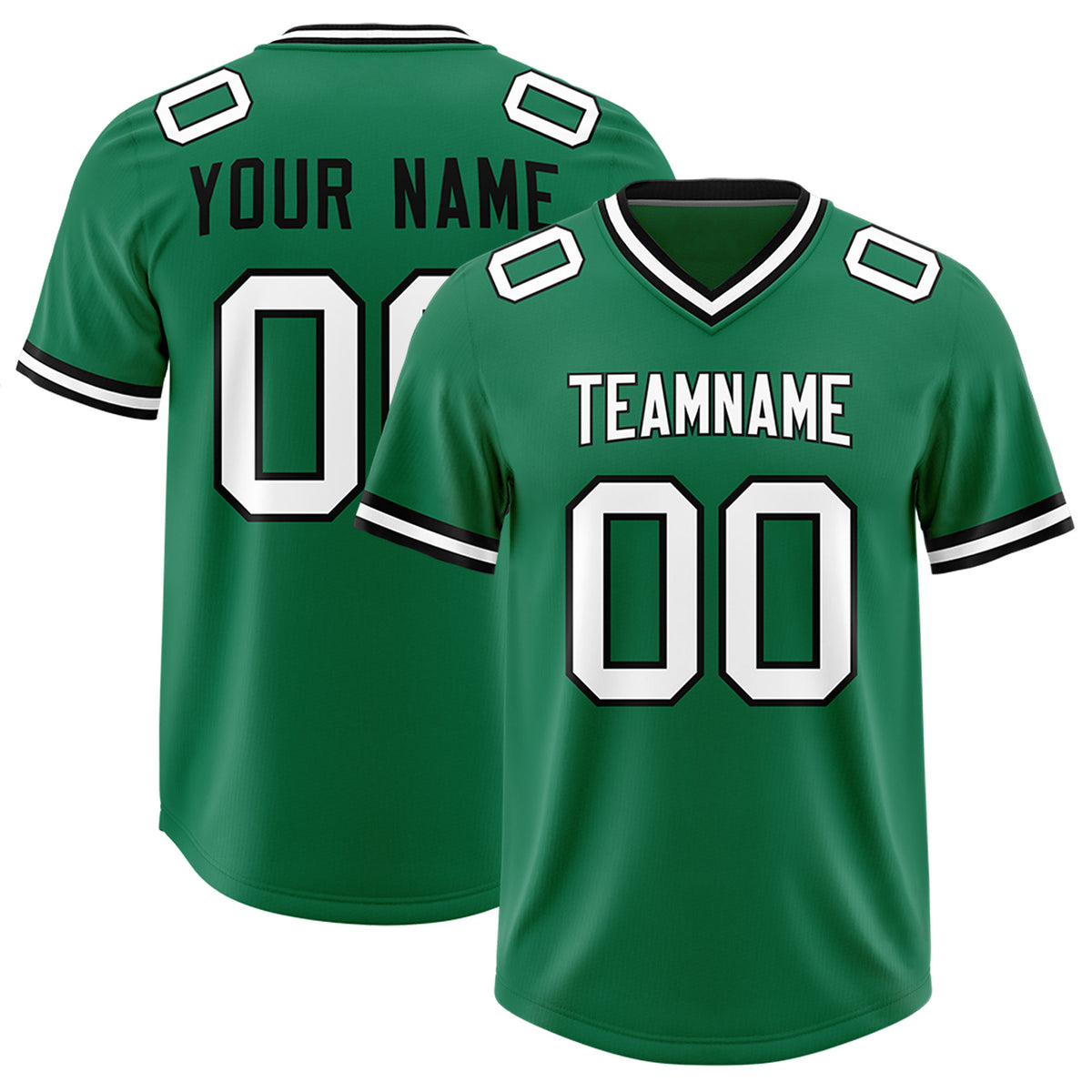 Custom Kelly Green Classic Style American Football Jerseys