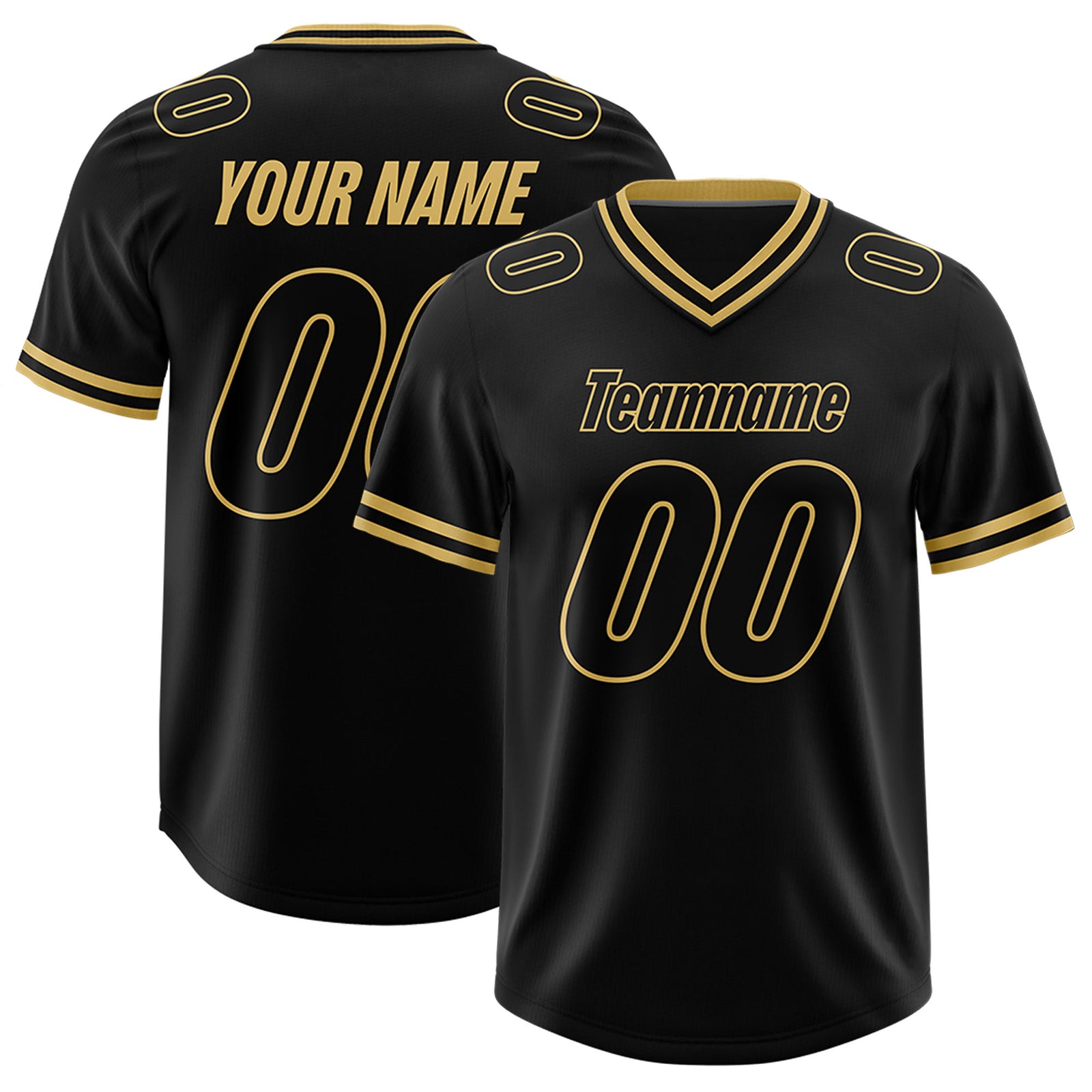 Custom Black Classic Style American Football Jerseys