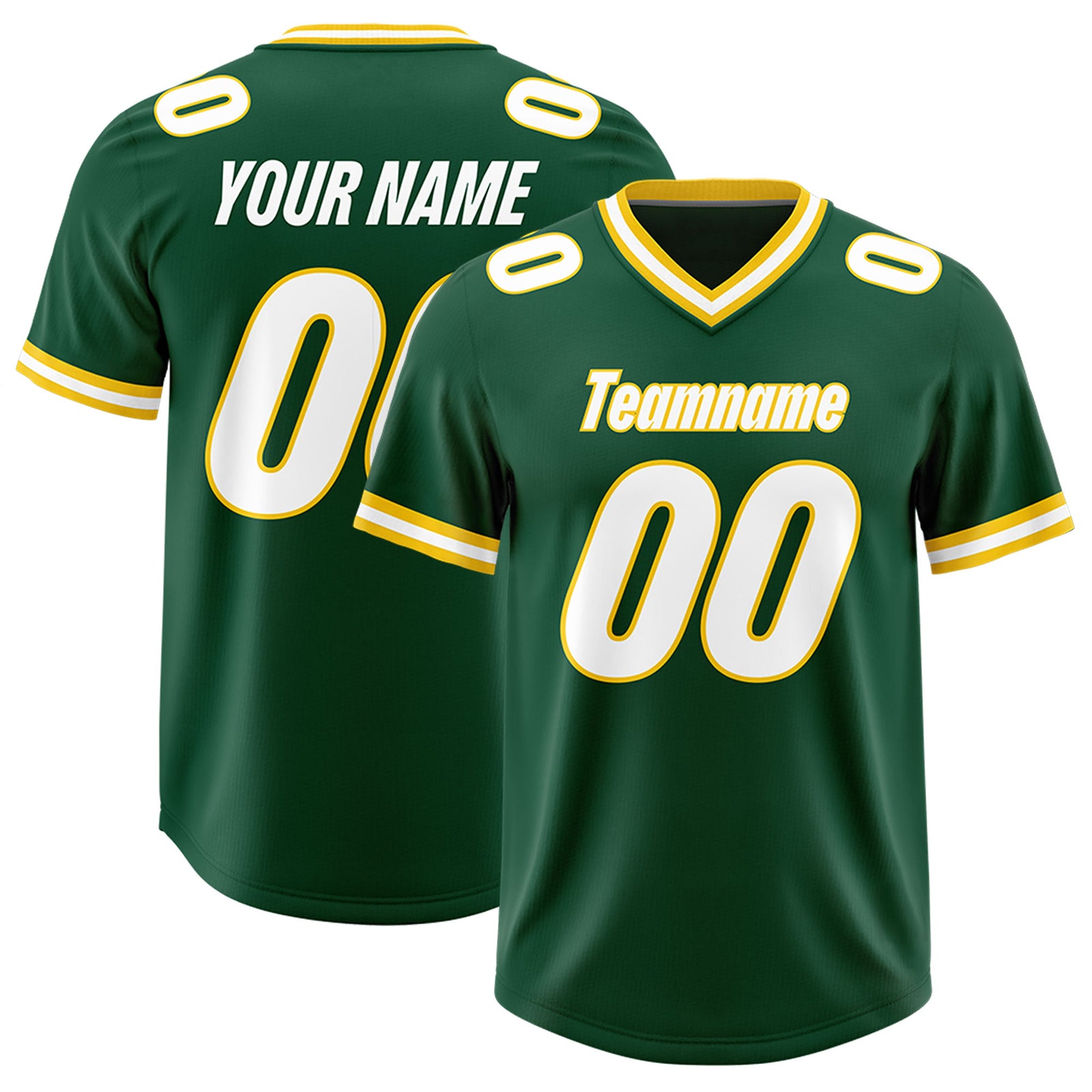 Custom Green Classic Style American Football Jerseys