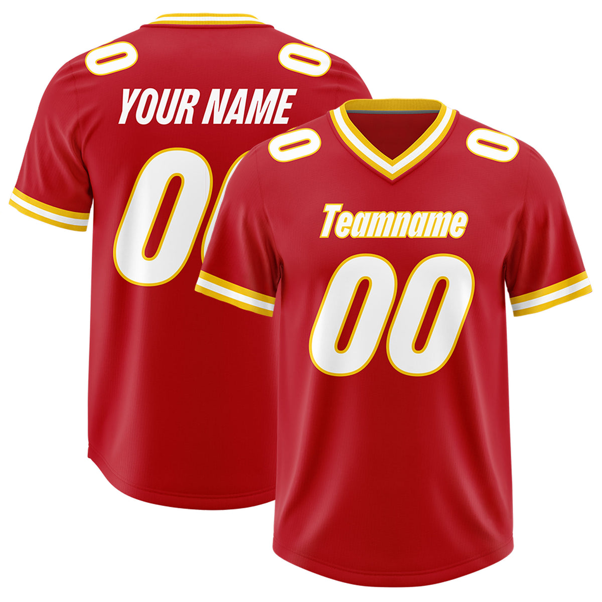 Custom Red Classic Style American Football Jerseys