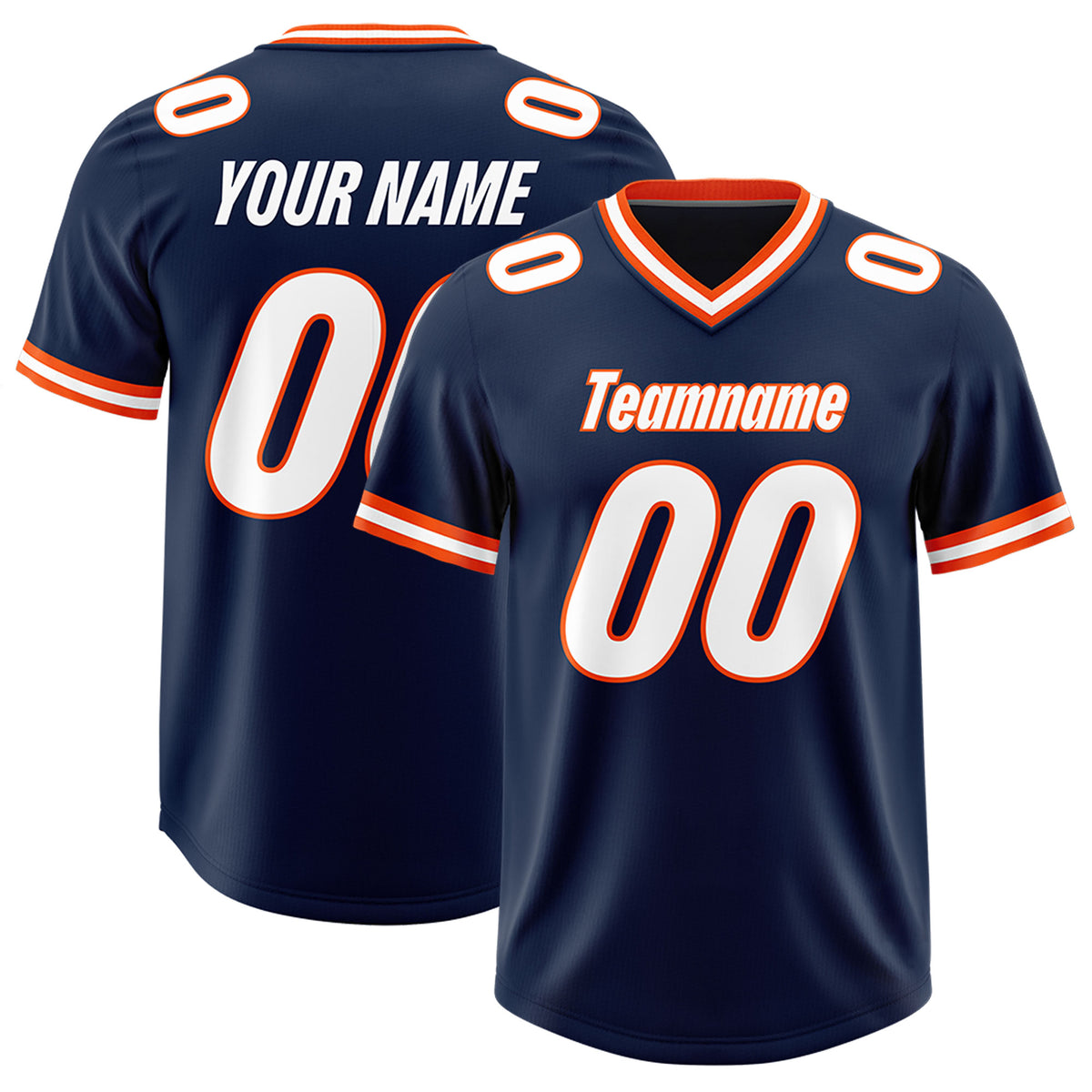 Custom Navy Classic Style American Football Jerseys