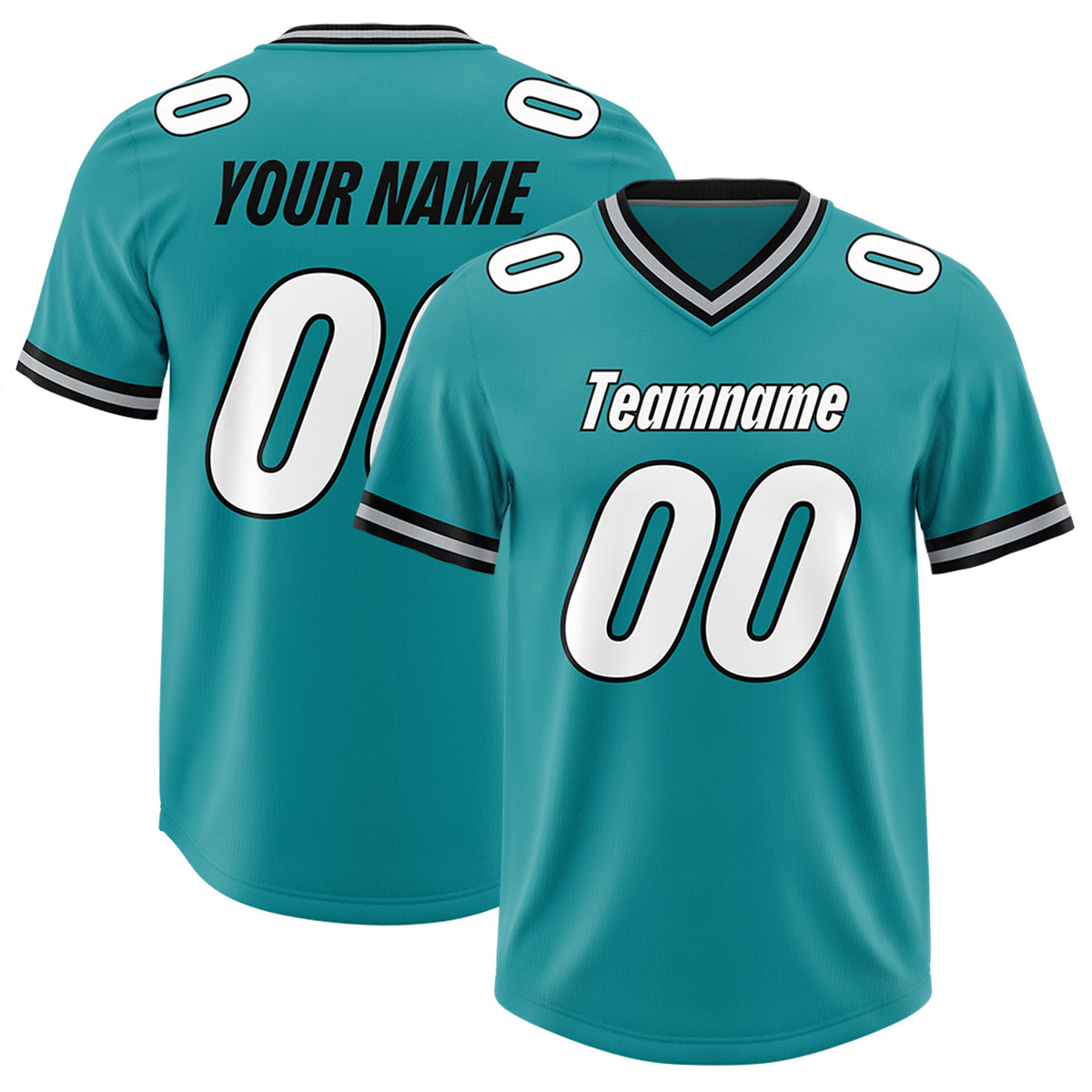 Custom Aqua Classic Style American Football Jerseys
